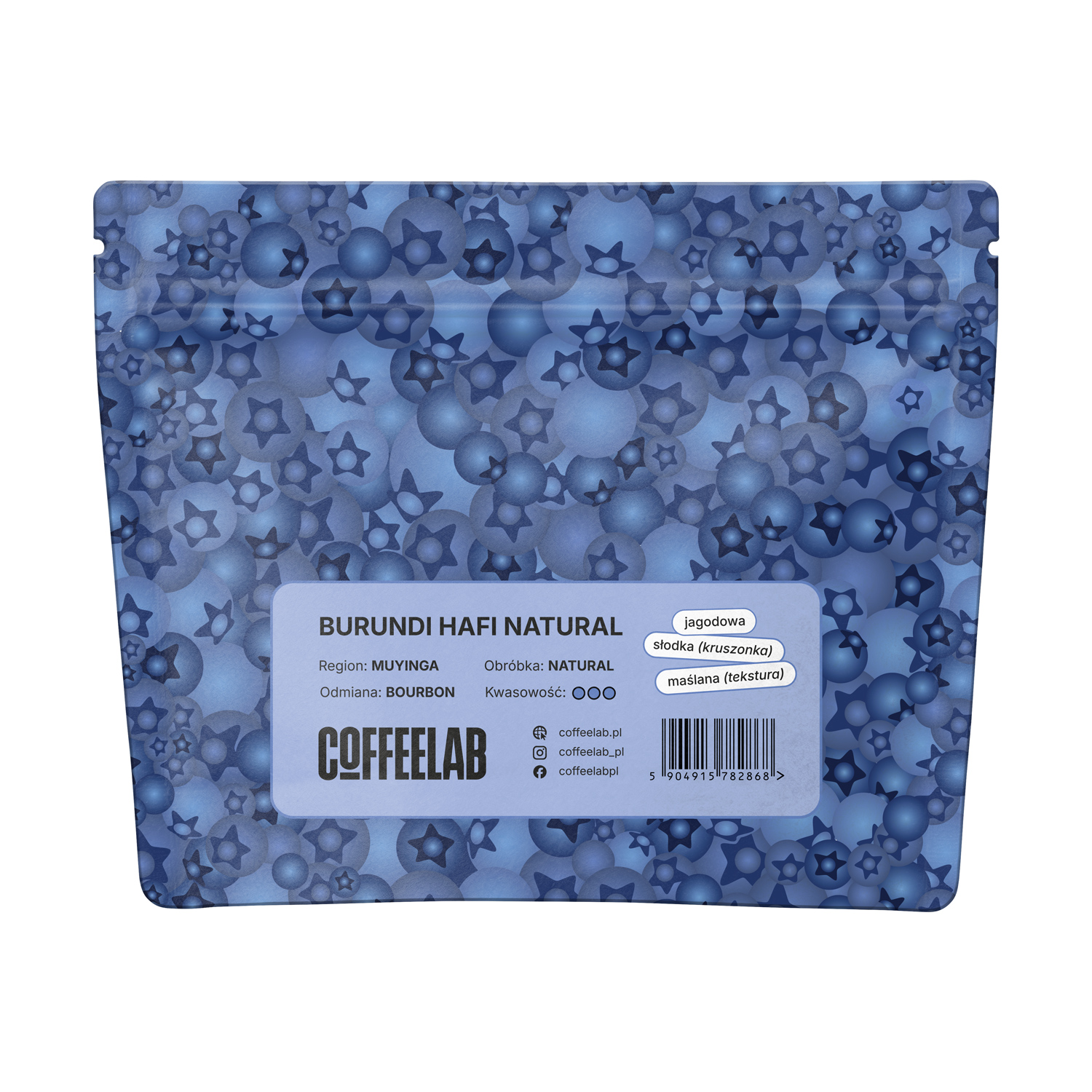 COFFEELAB - kawa ziarnista Burundi Hafi JAGODZIANKA Natural Filter 250 g