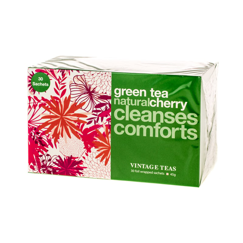 Vintage Teas Green Tea Cherry - 30 teabags