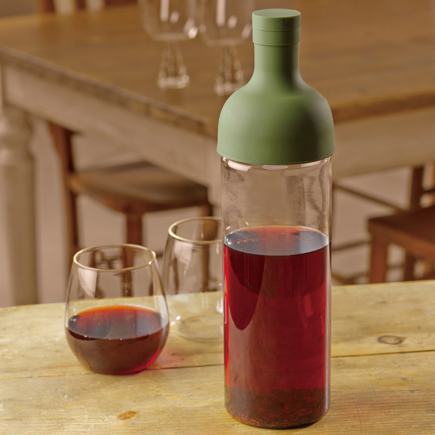 Hario butelka z filtrem Cold Brew Tea - oliwkowa zieleń 750 ml