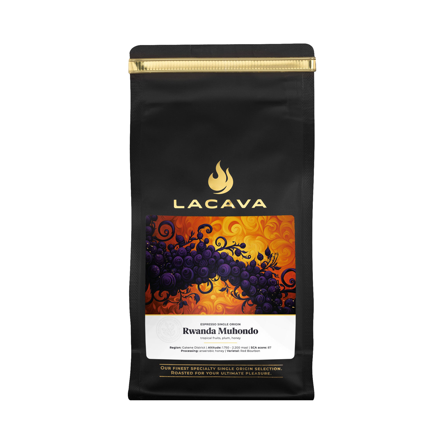 LaCava - kawa ziarnista Rwanda Muhondo Anaerobic Honey Espresso 250 g