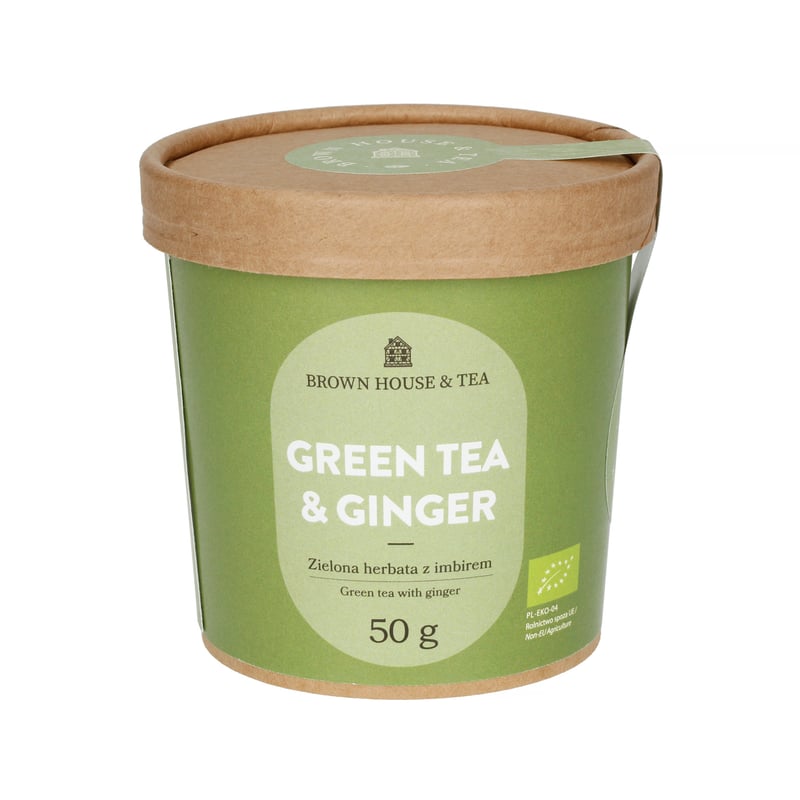 Brown House & Tea - Green Tea & Ginger - Herbata sypana 50g