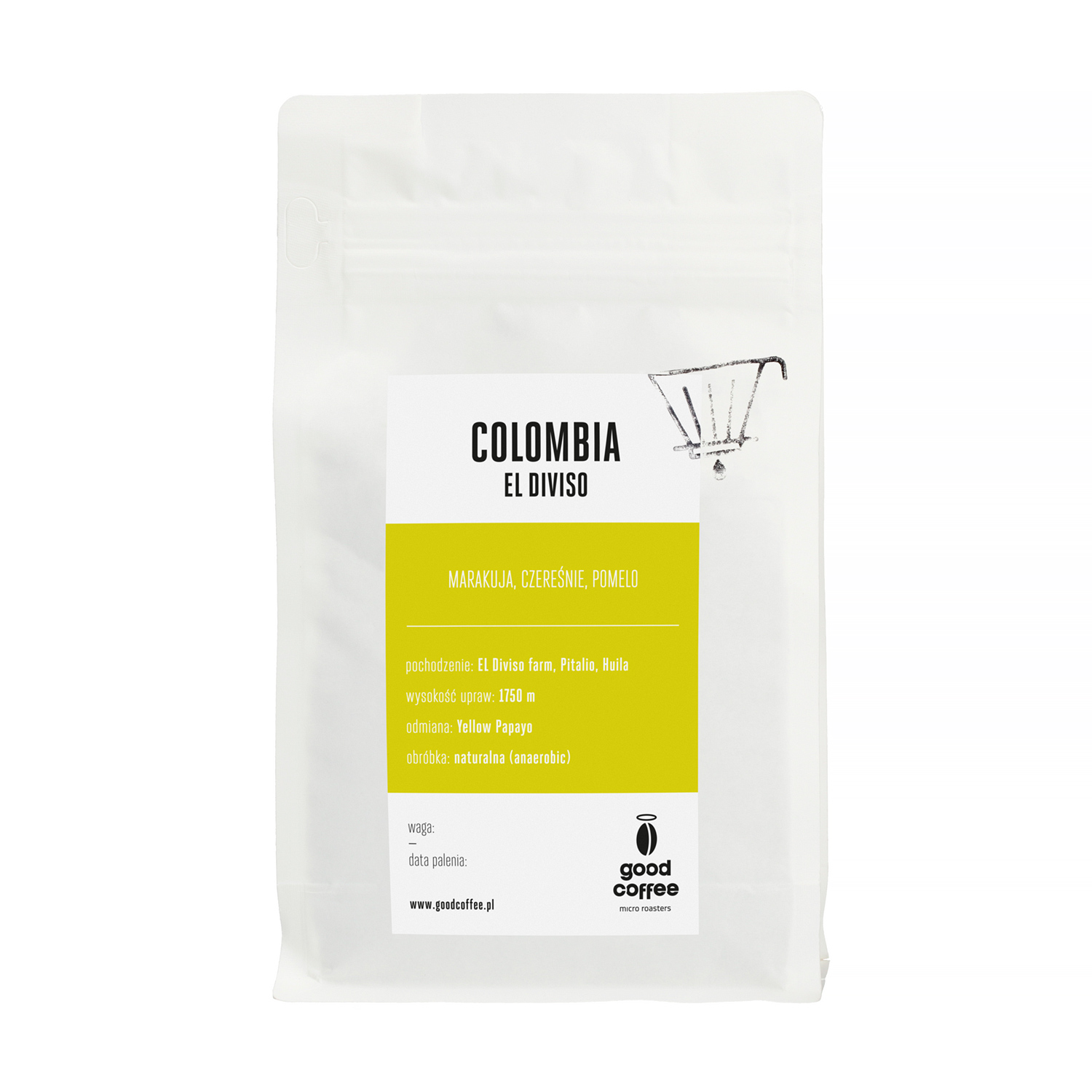 Good Coffee - kawa ziarnista Kolumbia El Diviso Natural Filter 250 g