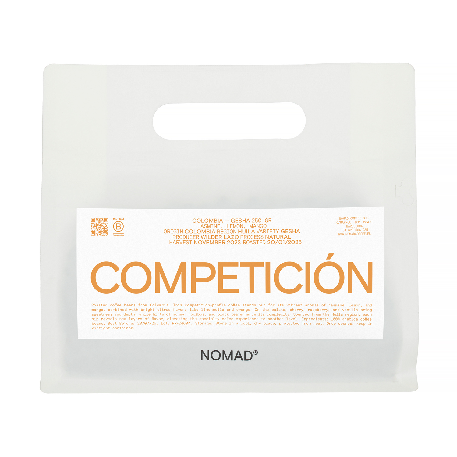 Nomad Coffee - Colombia Huila Gesha Natural Omniroast 250g