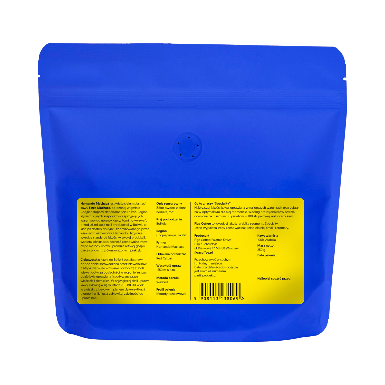 Figa Coffee ​​- kawa ziarnista Boliwia Hernando Machaca Washed Filter 250 g