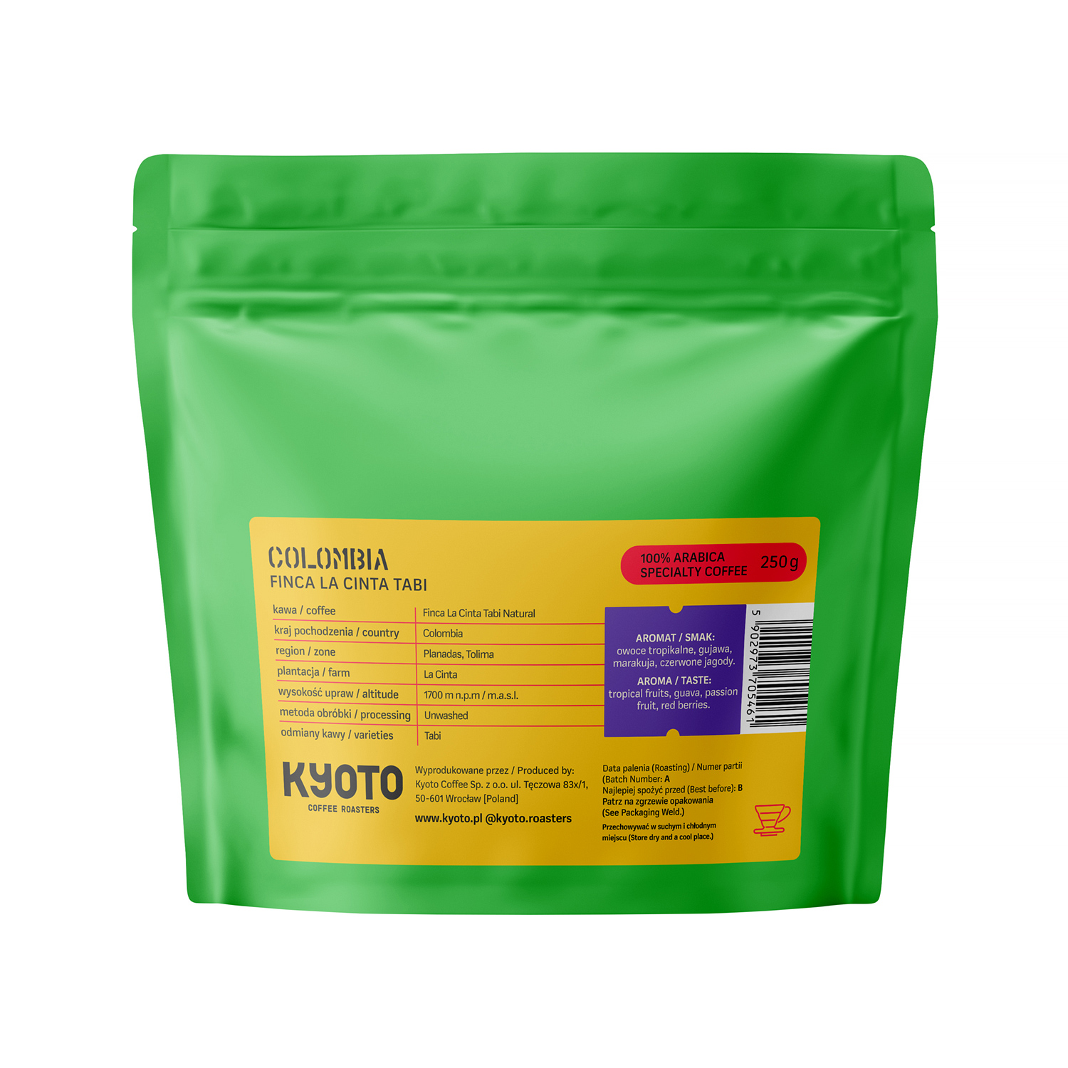 KYOTO - Colombia Finca La Cinta Tabi Natural Filter 250g