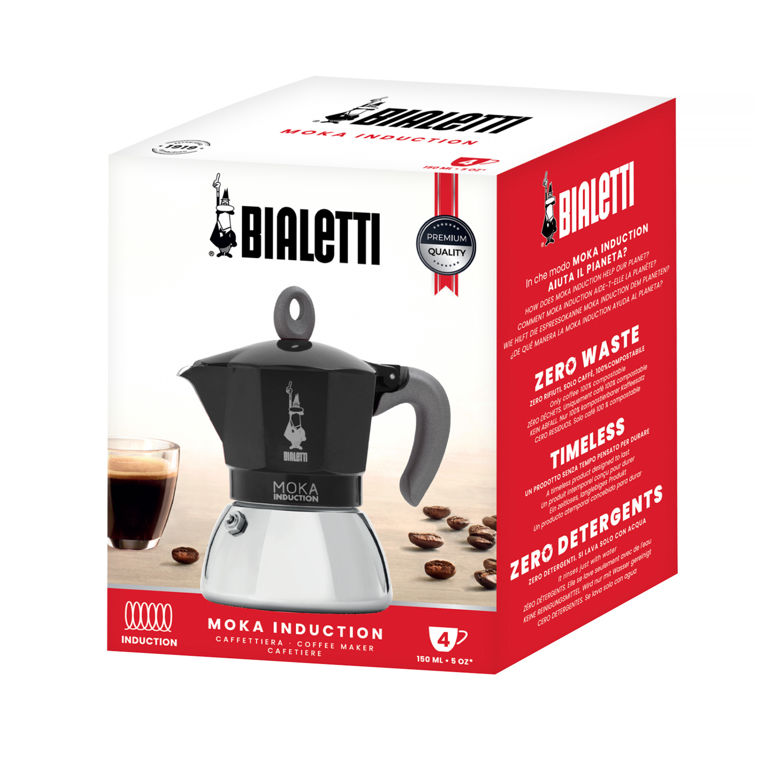 Bialetti New Moka Induction 4tz Czarna