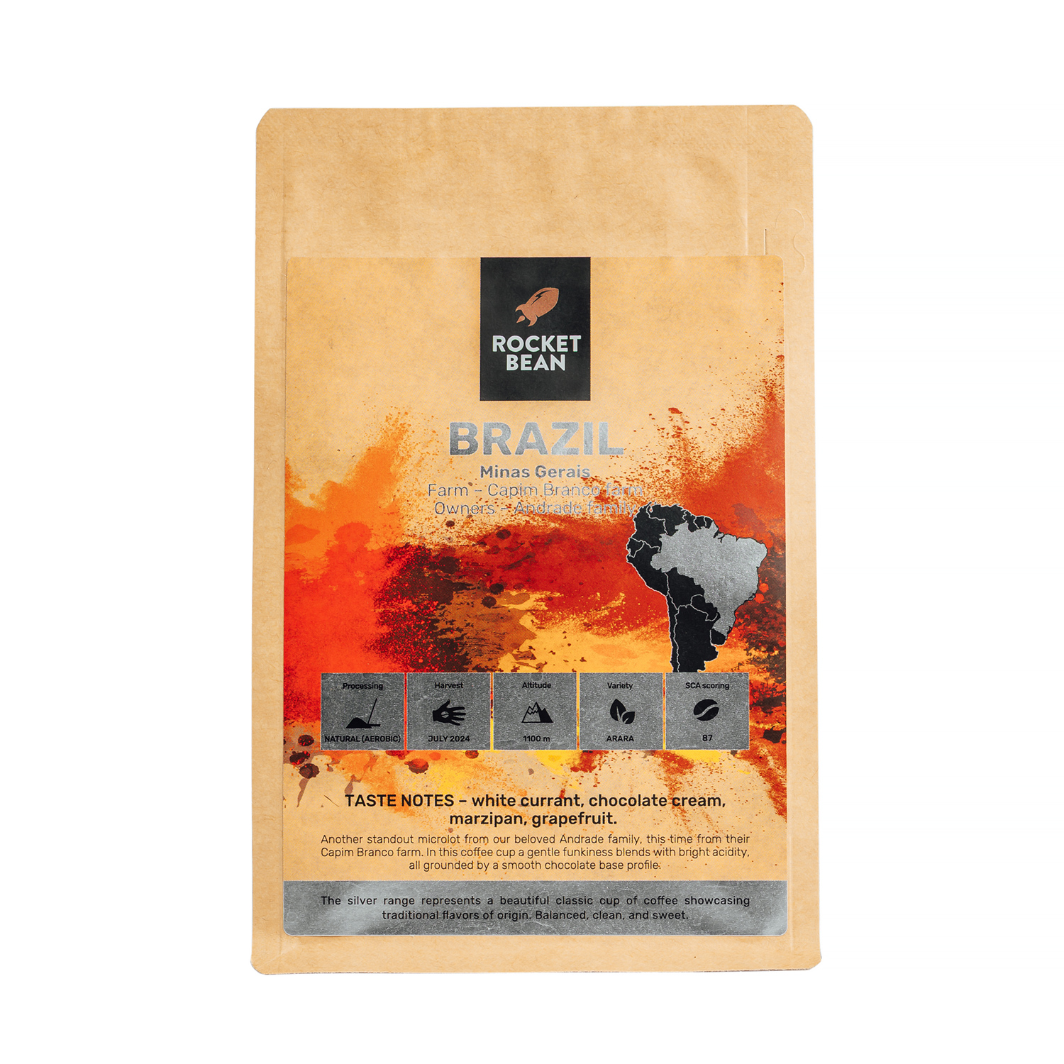 Rocket Bean - Brazil Capim Branco Natural Aerobic Filter 200 g