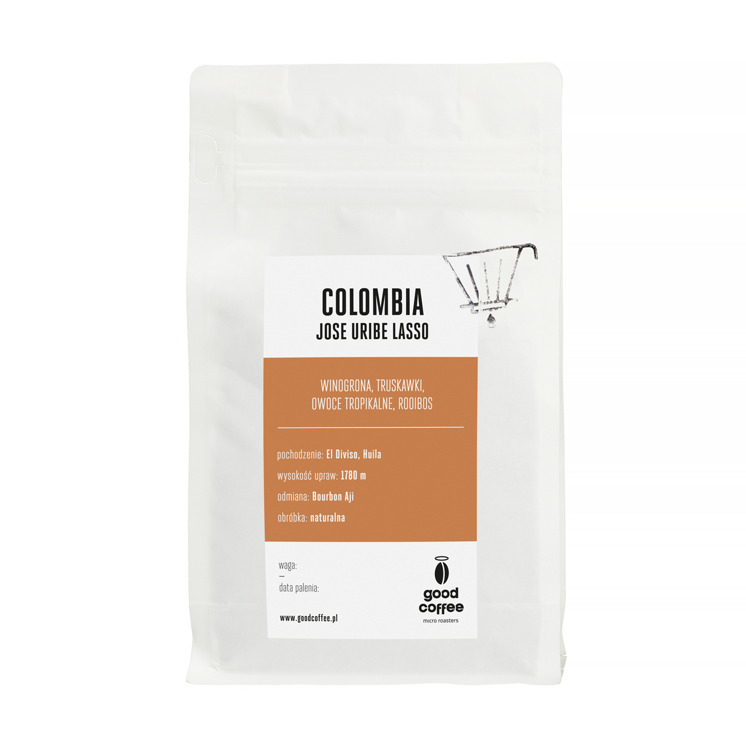 Good Coffee - kawa ziarnista Kolumbia Jose Uribe Lasso Natural Filter 250 g