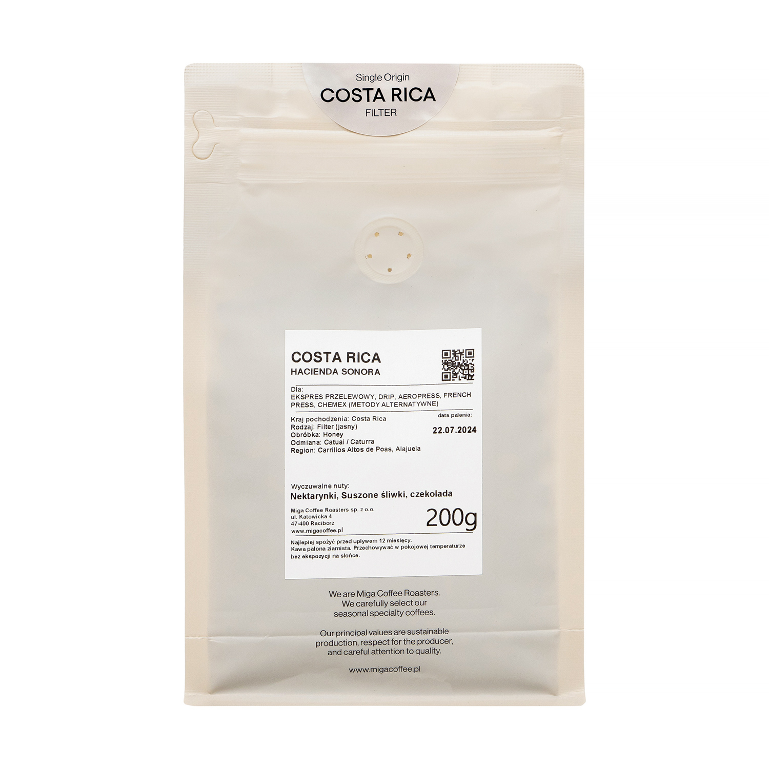 Miga Coffee - Costa Rica Alajuela Honey Filter 200g