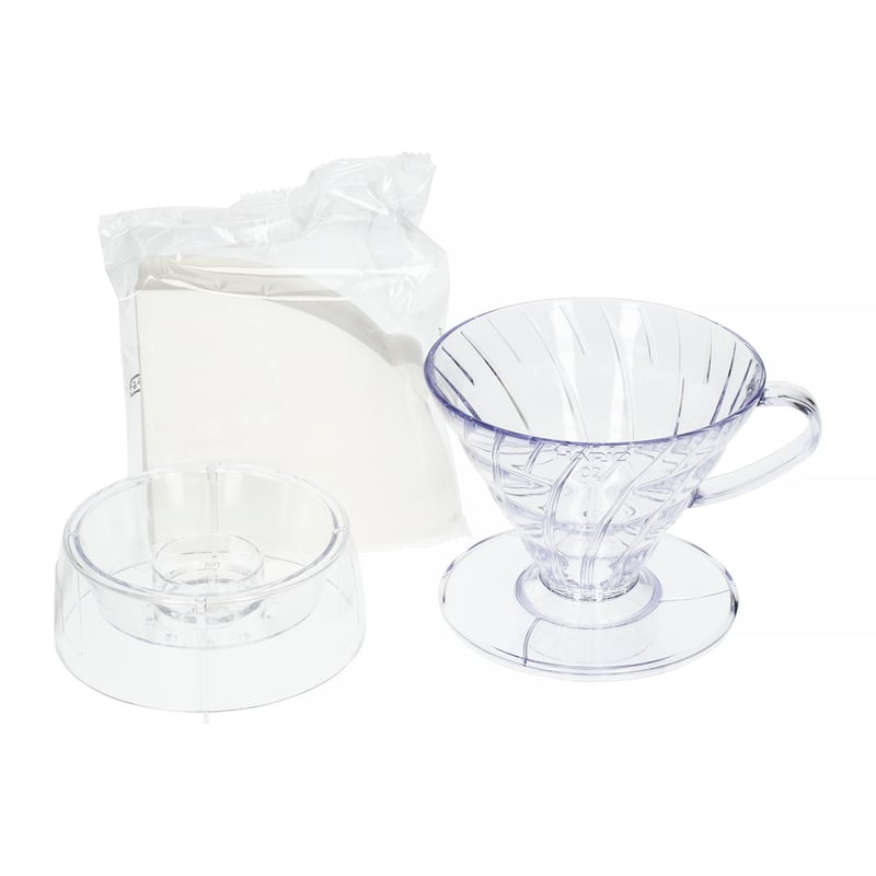 Hario - V60 Drip-Assist Set - Zestaw dripper V60-02 + nakładka + filtry