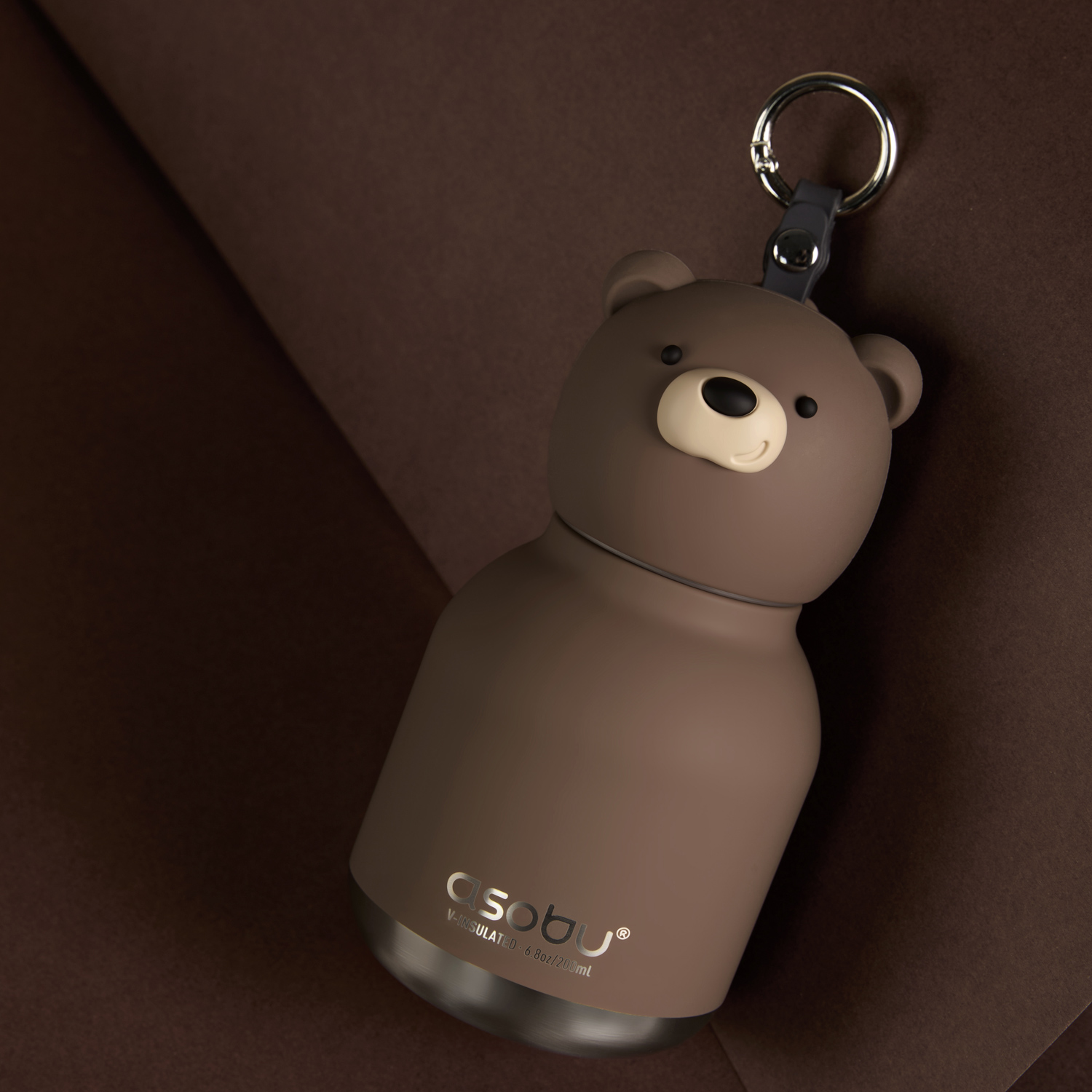 Asobu - Mini Bestie Miś - Butelka termiczna ze słomką 200 ml