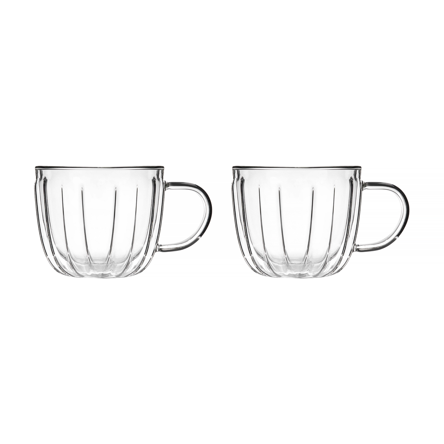 Vialli Design - Set of 2 Double-walled Glass Cups 250ml