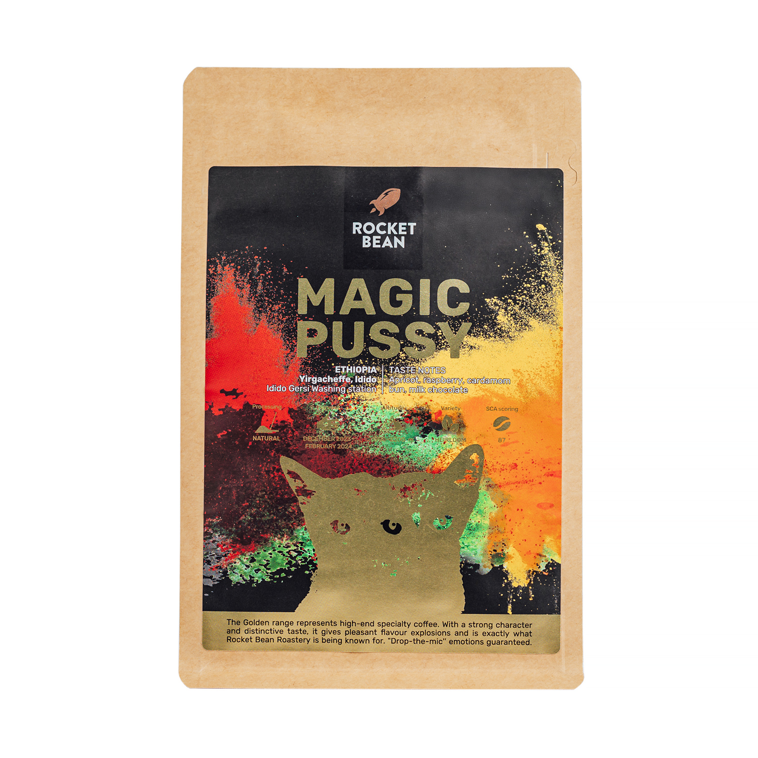 Rocket Bean - MAGIC PUSSY Ethiopia Yirgacheffe Natural Espresso 200g