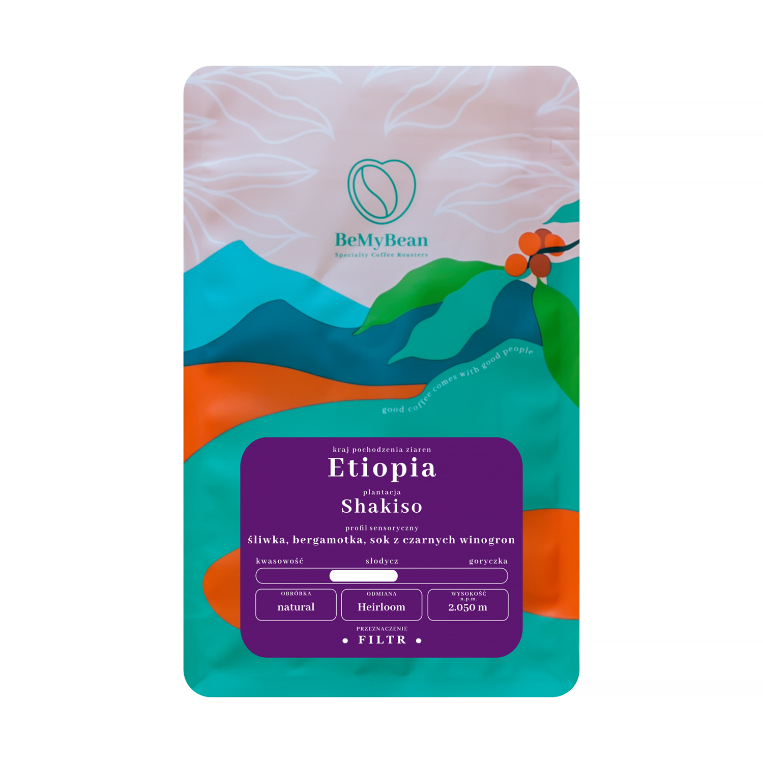 BeMyBean - kawa ziarnista Etiopia Shakiso Natural Filter 250 g