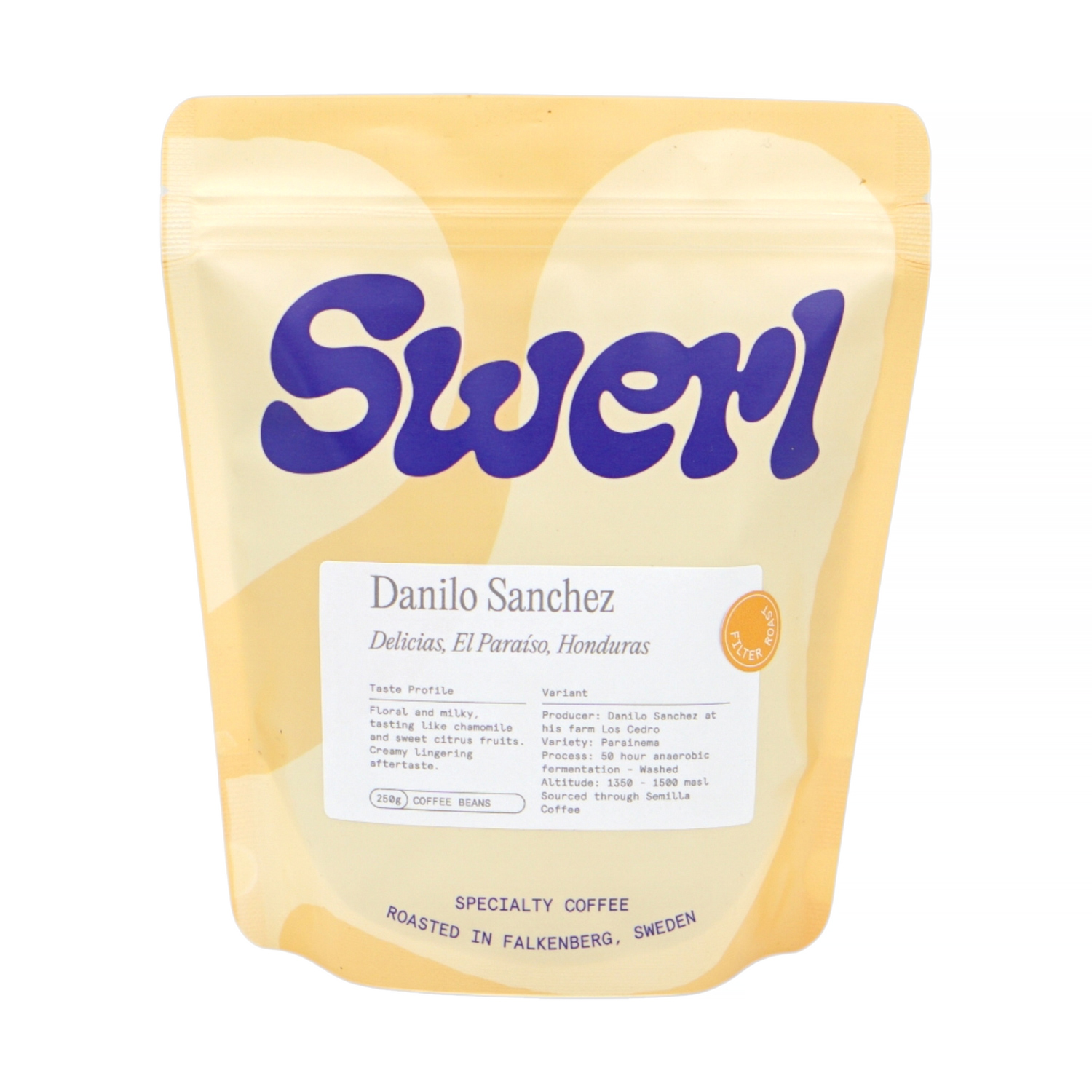 Swerl Coffee - kawa ziarnista Honduras Danilo Sanchez Washed Filter 250 g