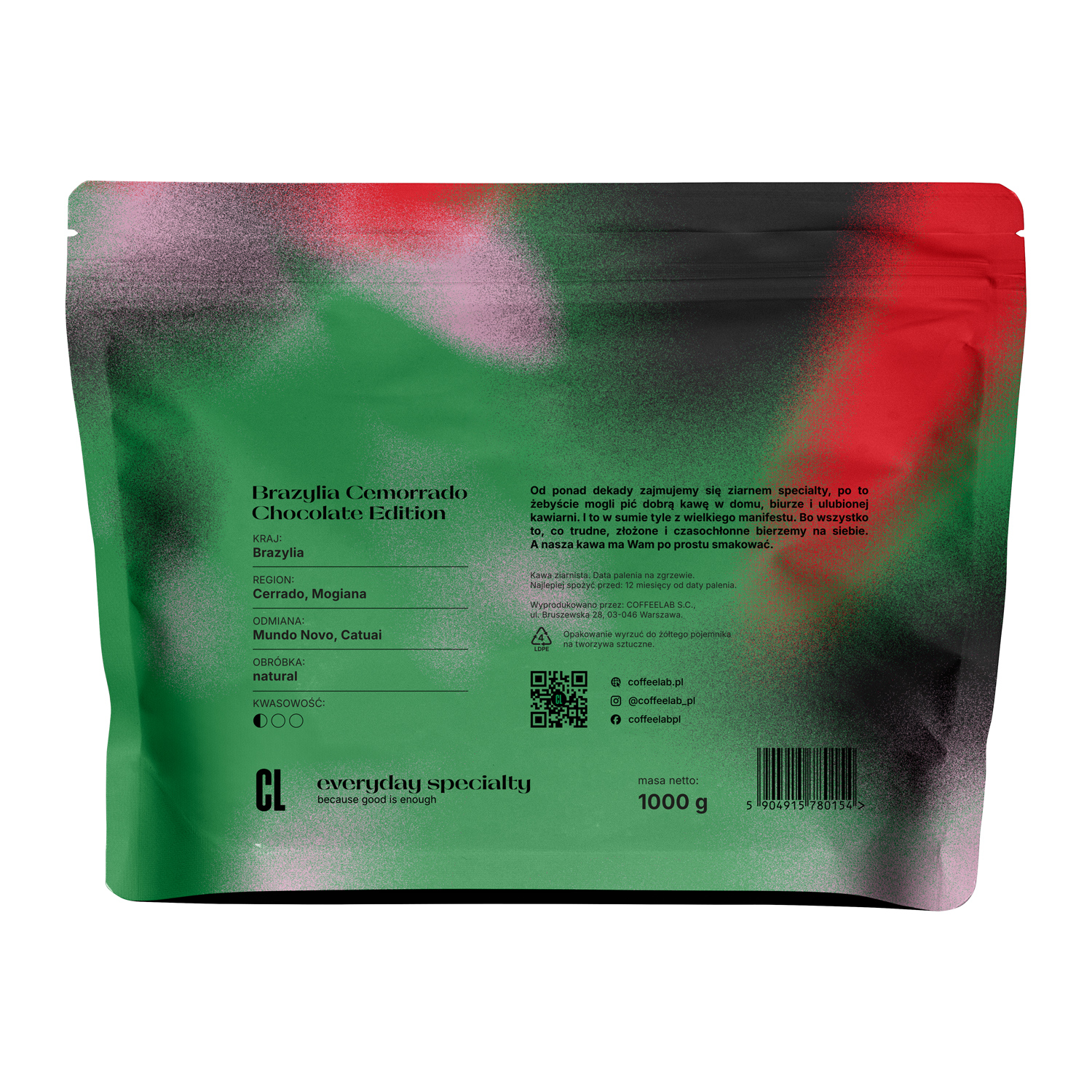 COFFEELAB - kawa ziarnista Brazylia Cemorrado Chocolate Edition Espresso 1 kg