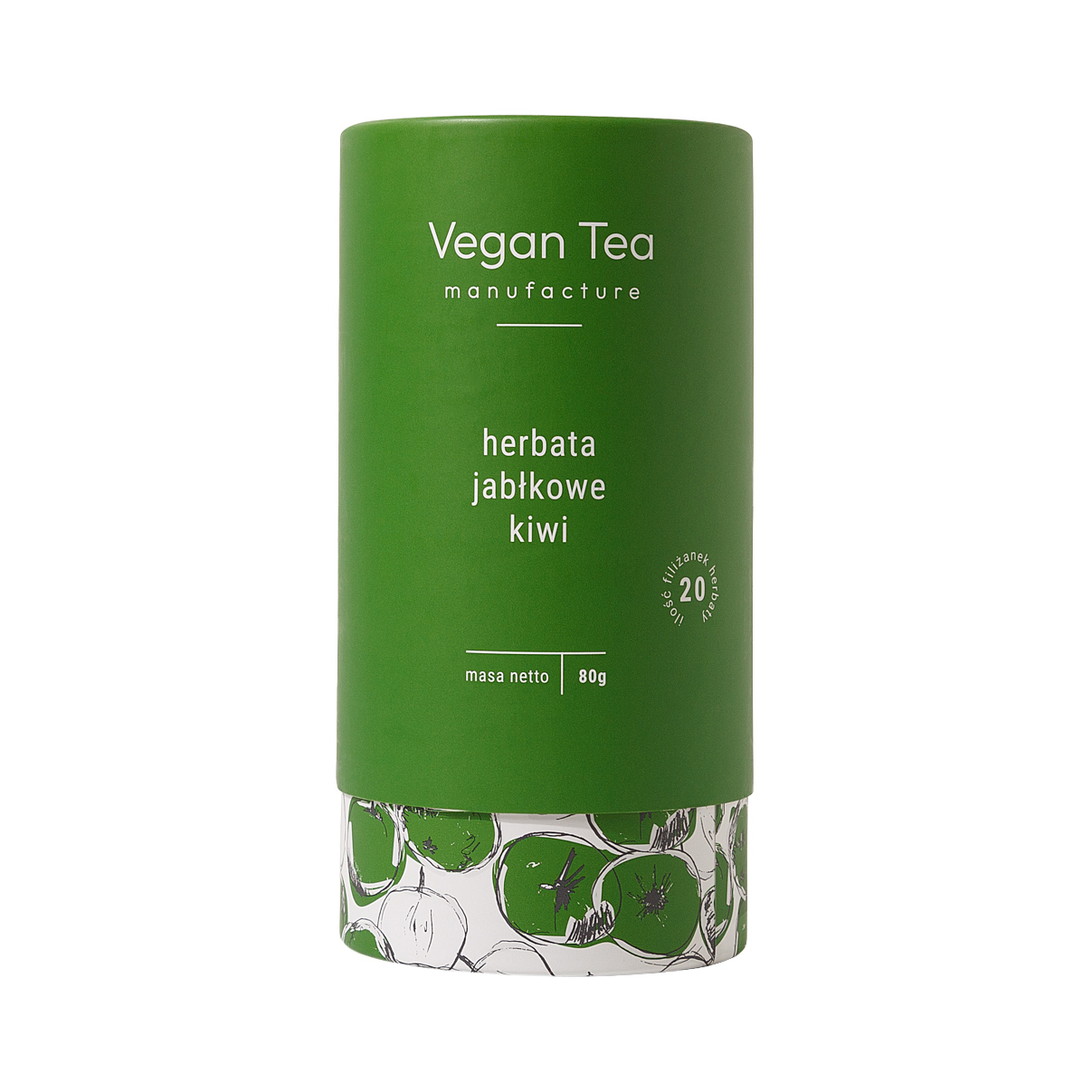 Vegan Tea - green tea Apple Kiwi - Loose Tea 80 g