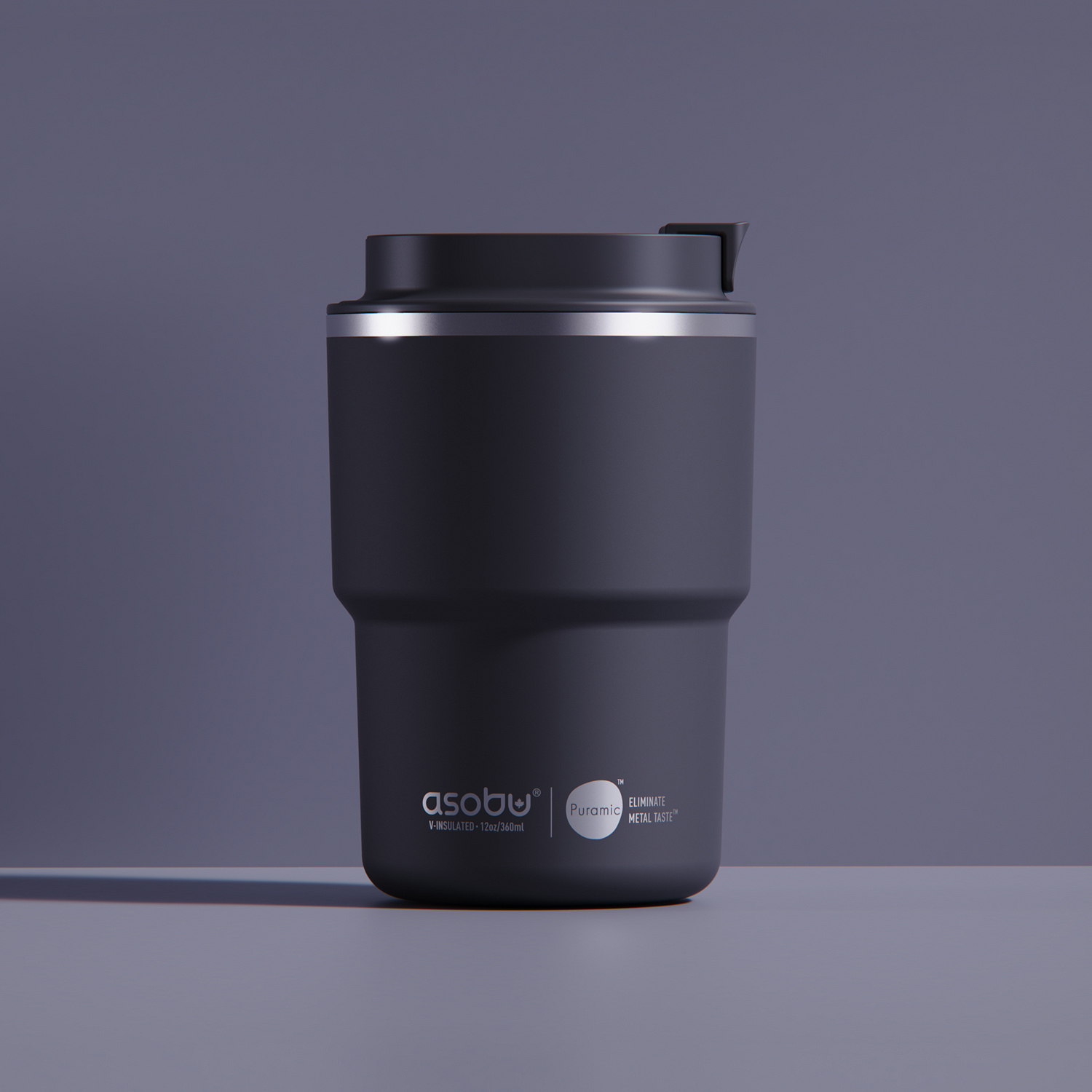 Asobu - Pick Me Up Black - 360 ml Travel Mug