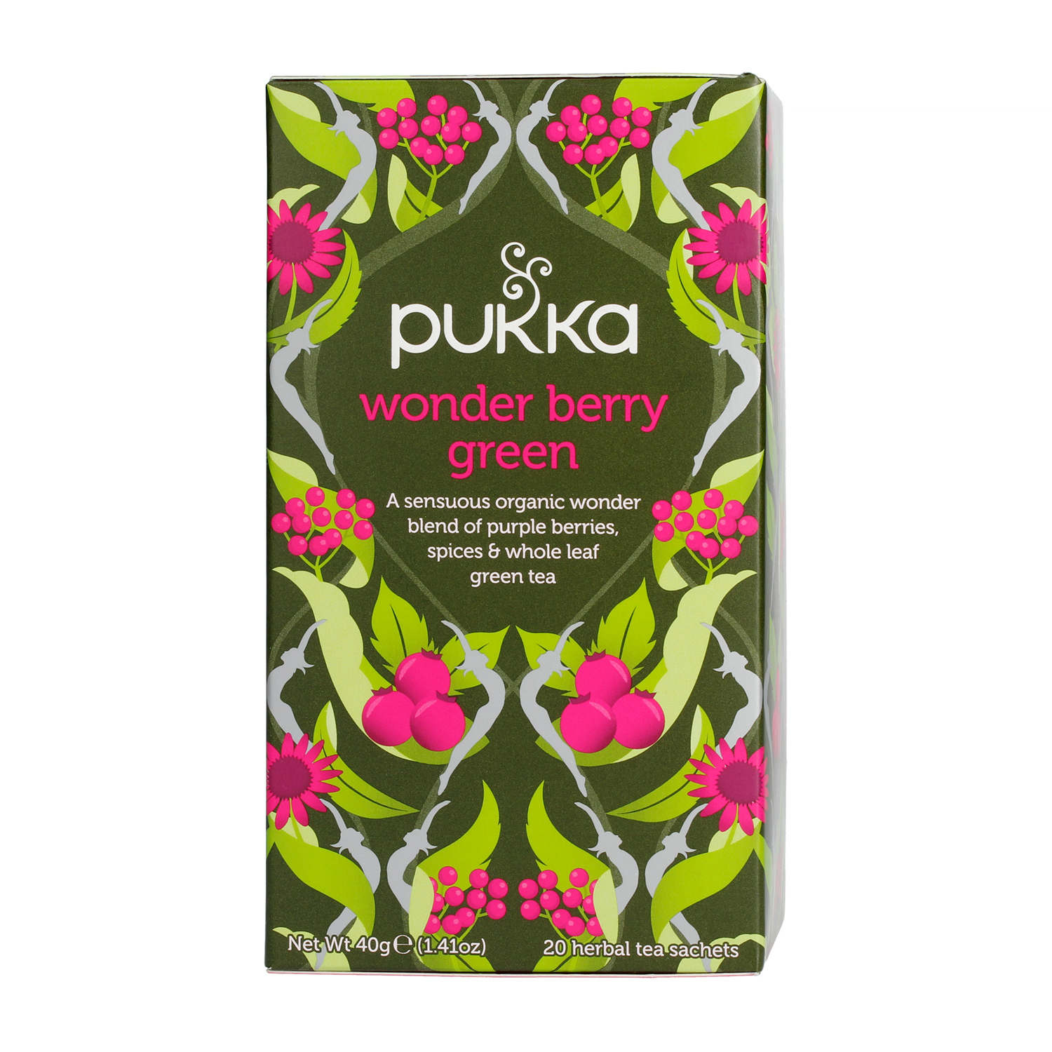Pukka - Wonder Berry Green BIO - Herbata 20 saszetek
