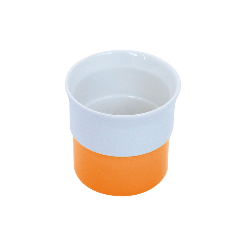 April - Ceramic Cup 200ml White-Orange