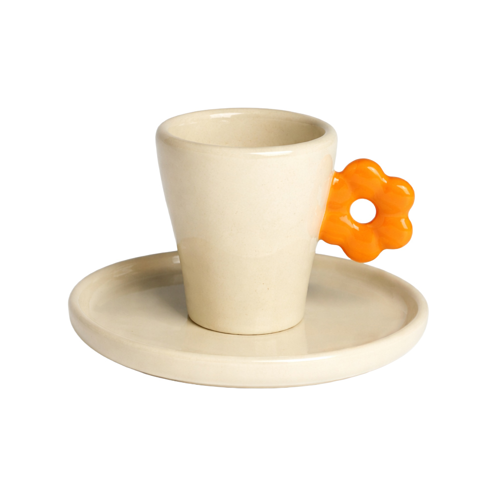 Ceramics 36 - Filiżanka i spodek Bloom pomarańczowy