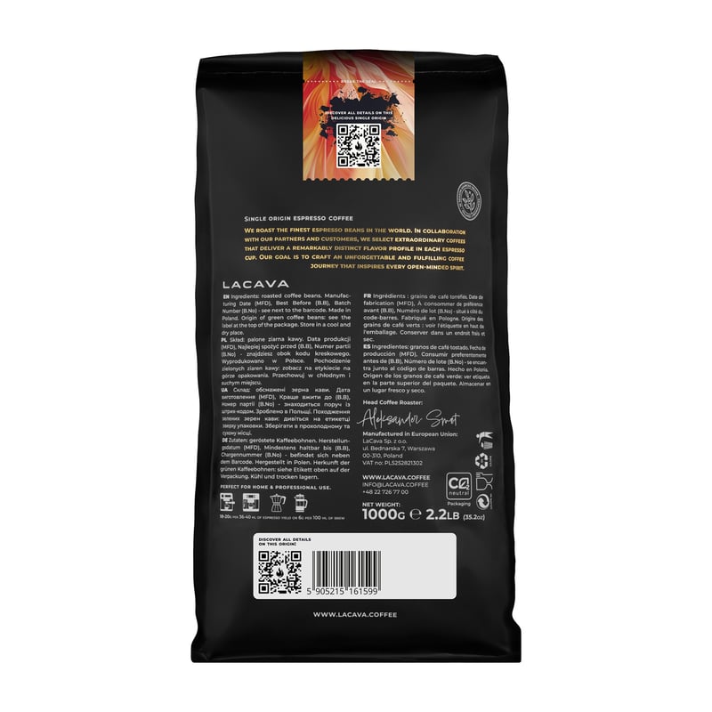 LaCava - Kolumbia El Rubi Washed Espresso 1kg