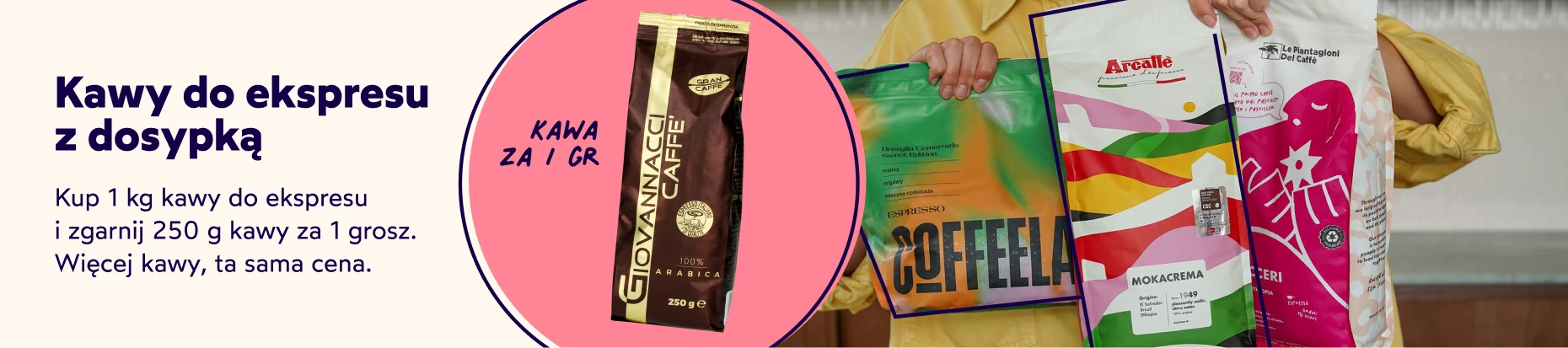 Kawy espresso z dosypką
