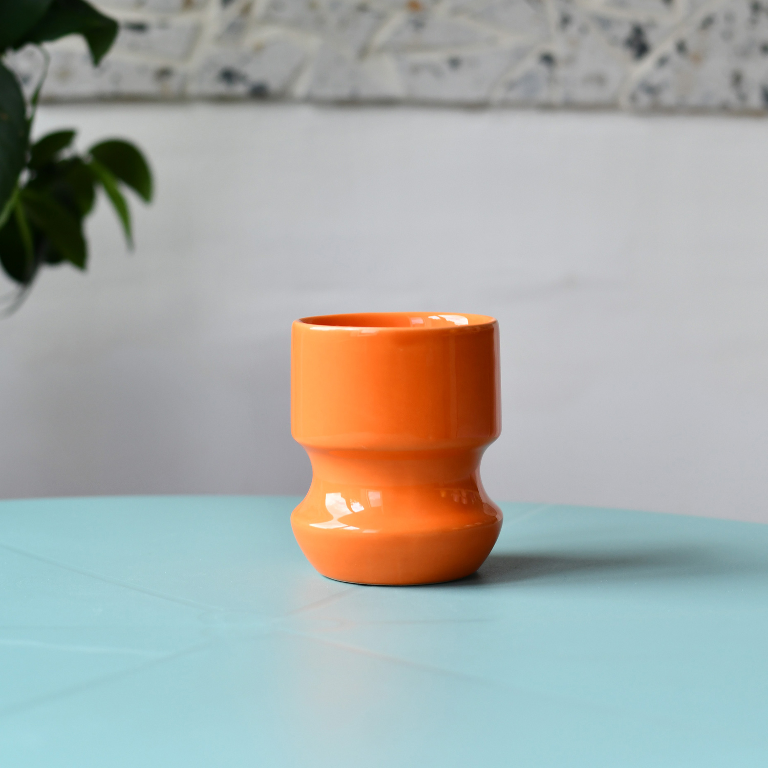 NOT.BAD - kubek ceramiczny BAD IDEA wklęsły pomarańczowy 350 ml