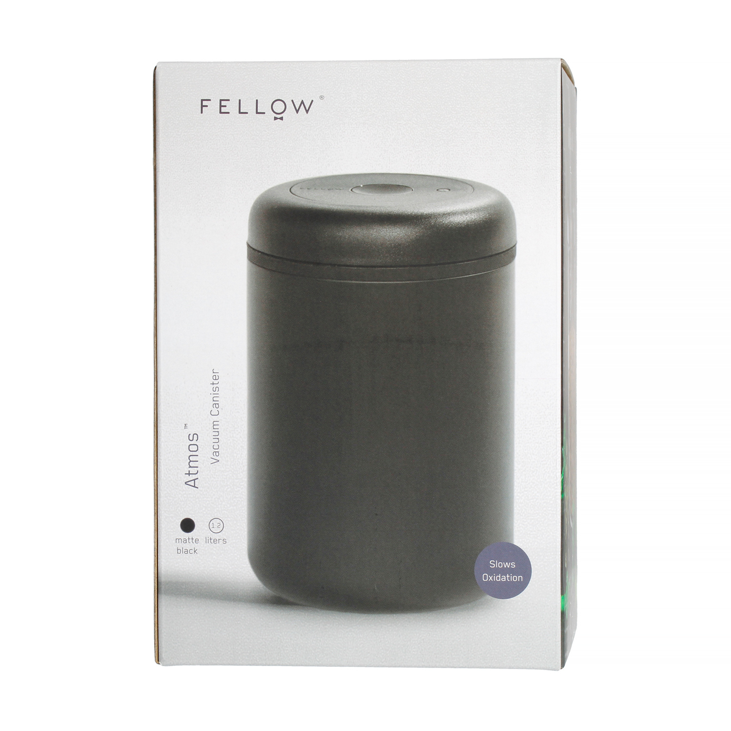 Fellow Atmos Vacuum Canister - 1.2l Matte Black Steel