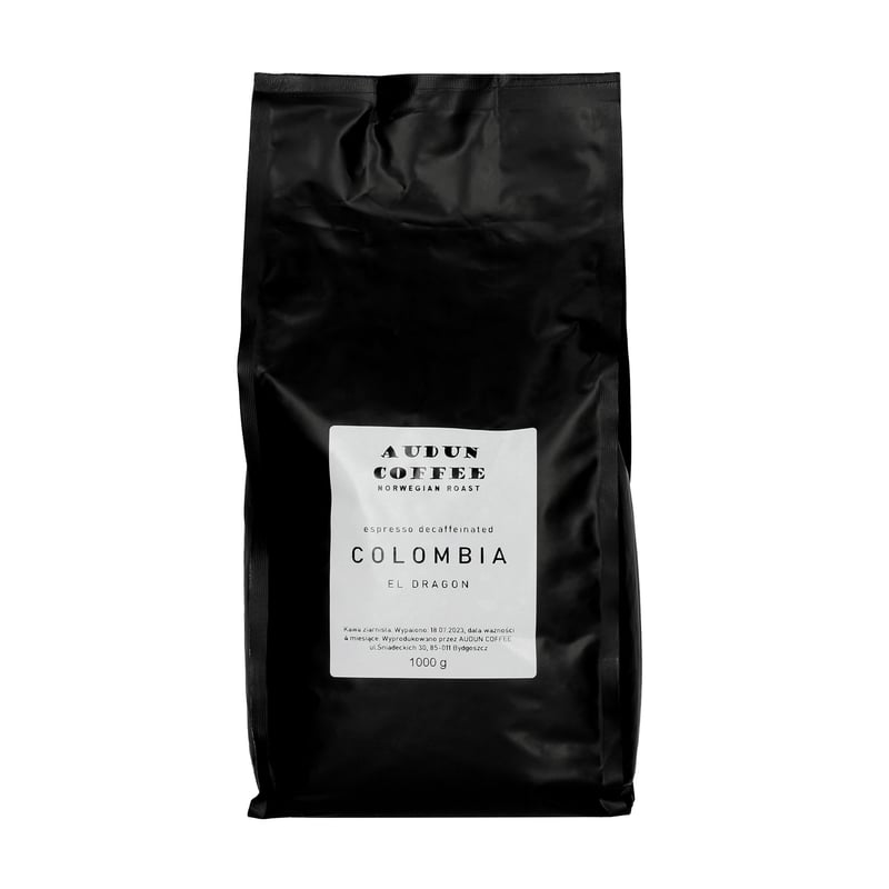 Audun Coffee - Kolumbia El Dragon - Kawa bezkofeinowa Espresso 1kg