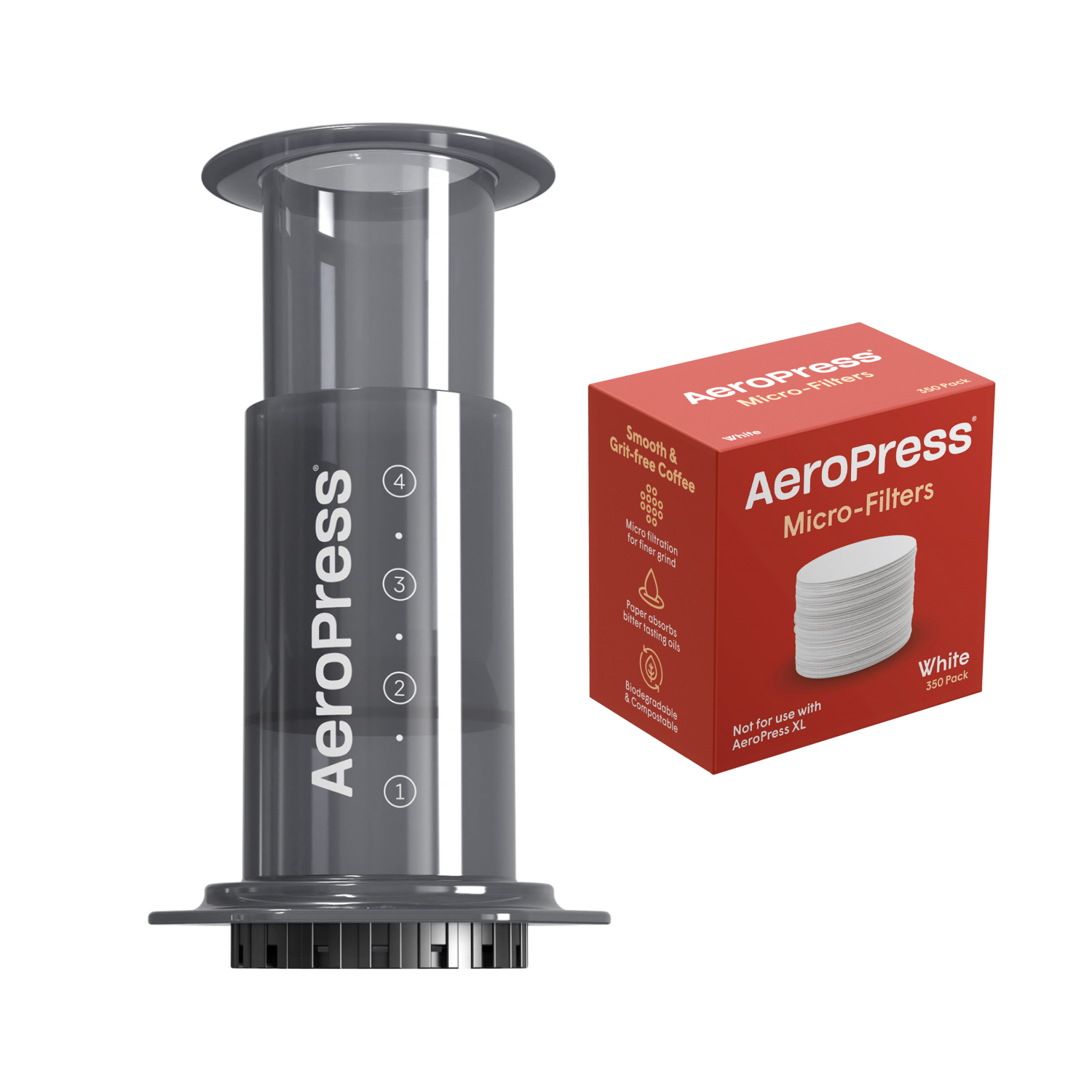 Zestaw AeroPress Original - Zaparzacz do kawy + filtry 350 szt