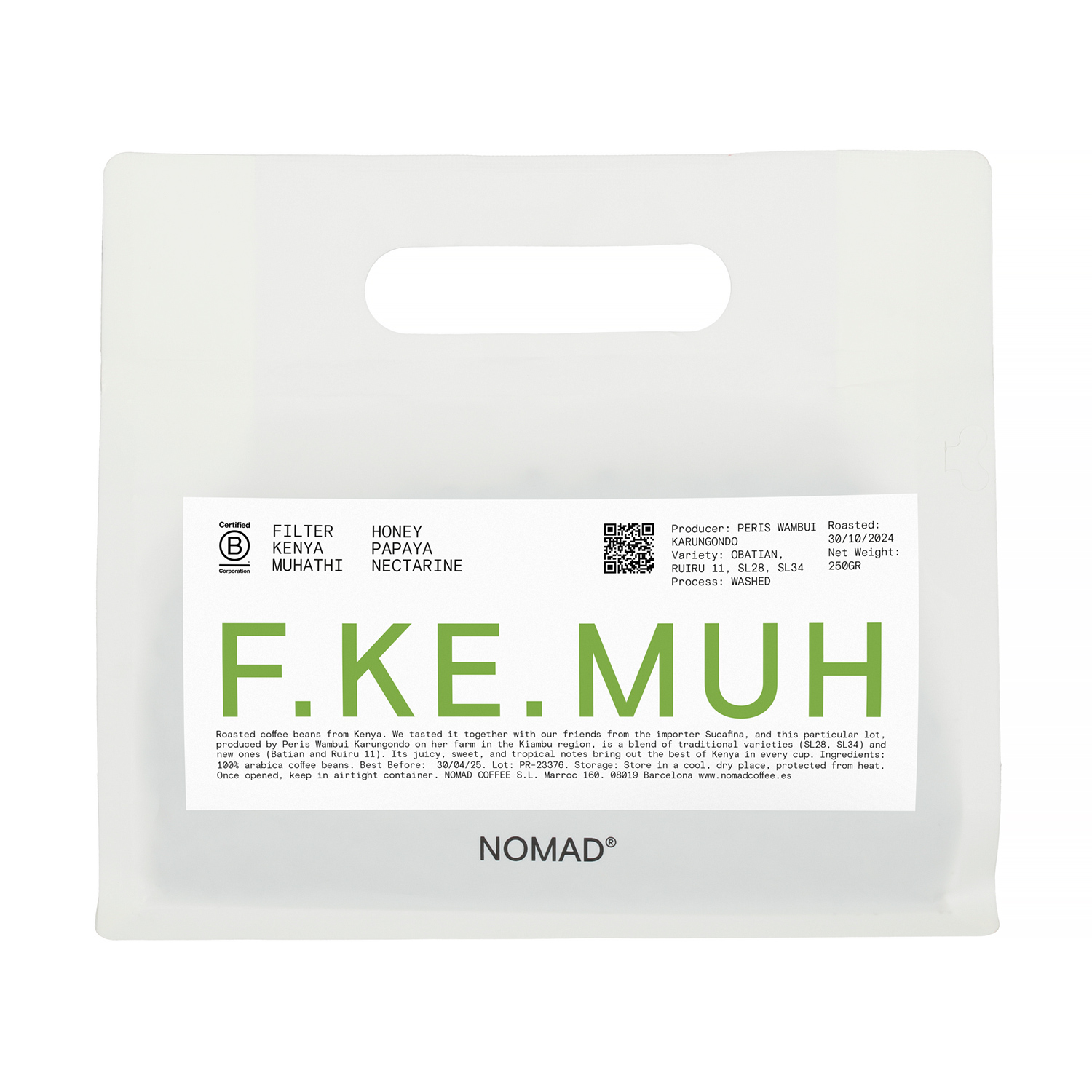 Nomad Coffee - Kenia Muhathi Washed Filter 250g