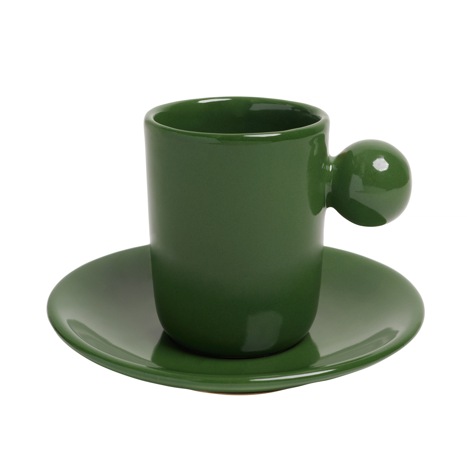 Ceramics 36 - Filiżanka i spodek ceramiczny Arch 110ml zielony