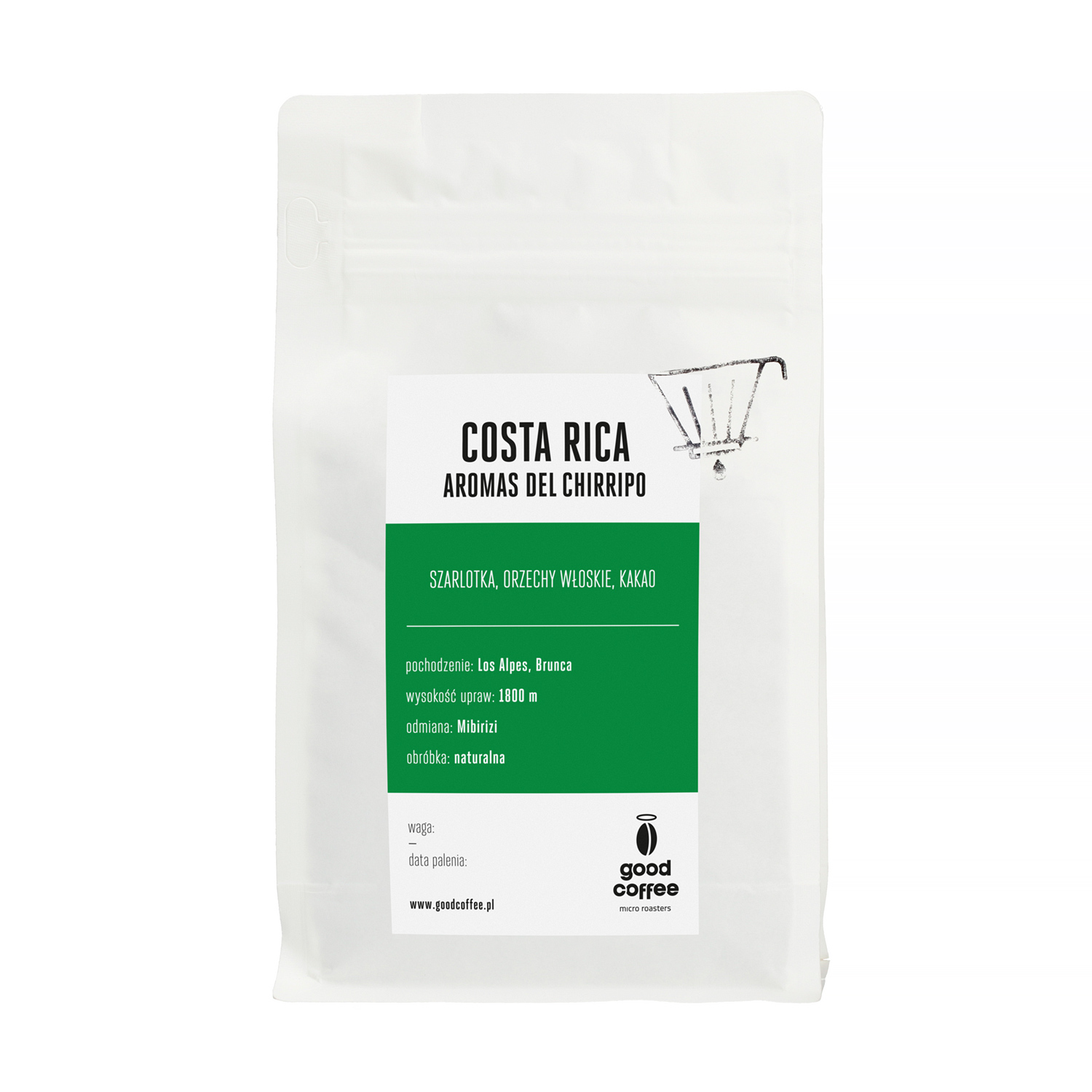 Good Coffee - kawa ziarnista Kostaryka Chirripo Natural Filter 250 g