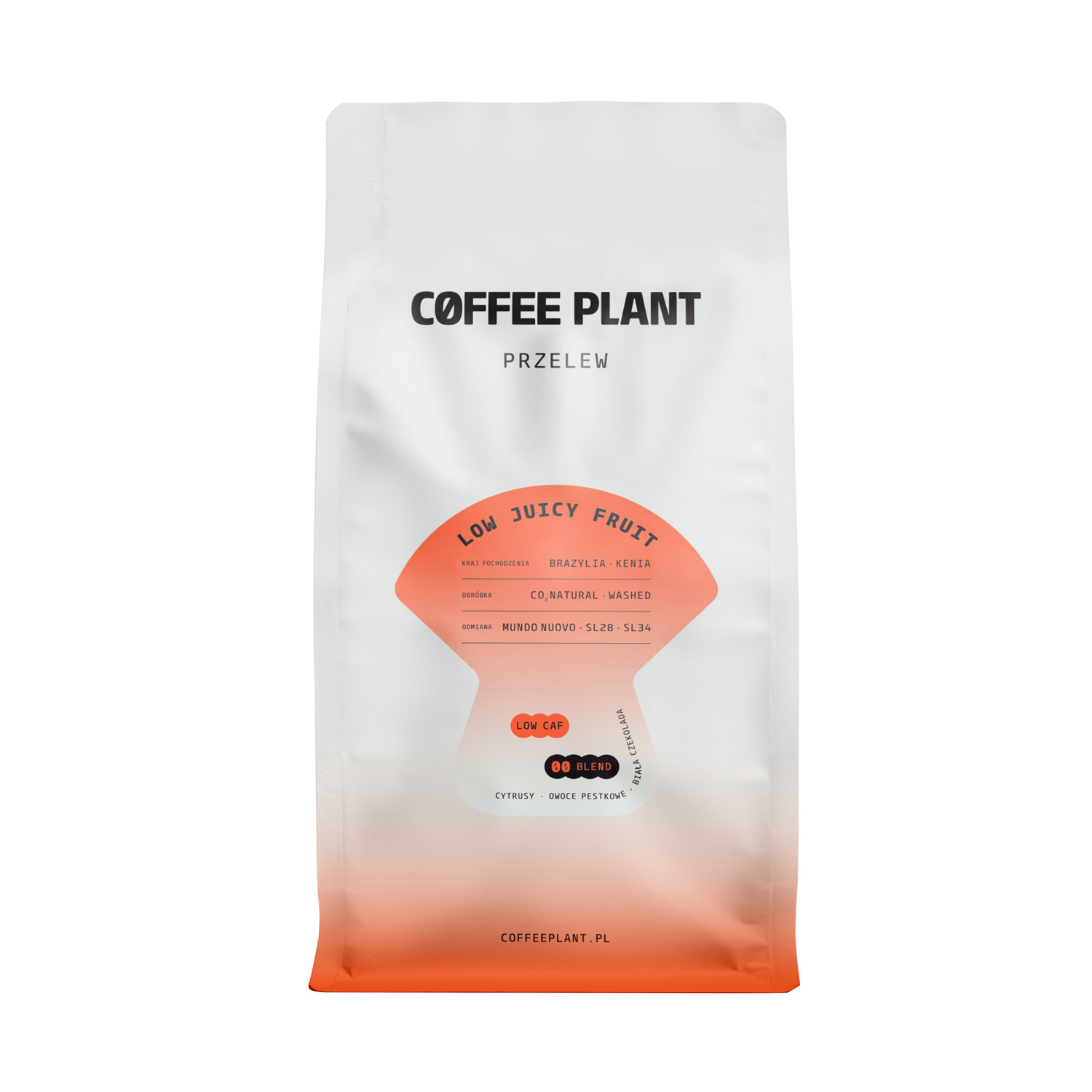 COFFEE PLANT - kawa ziarnista niskokofeinowa LOW Juicy Fruit Filter 800 g