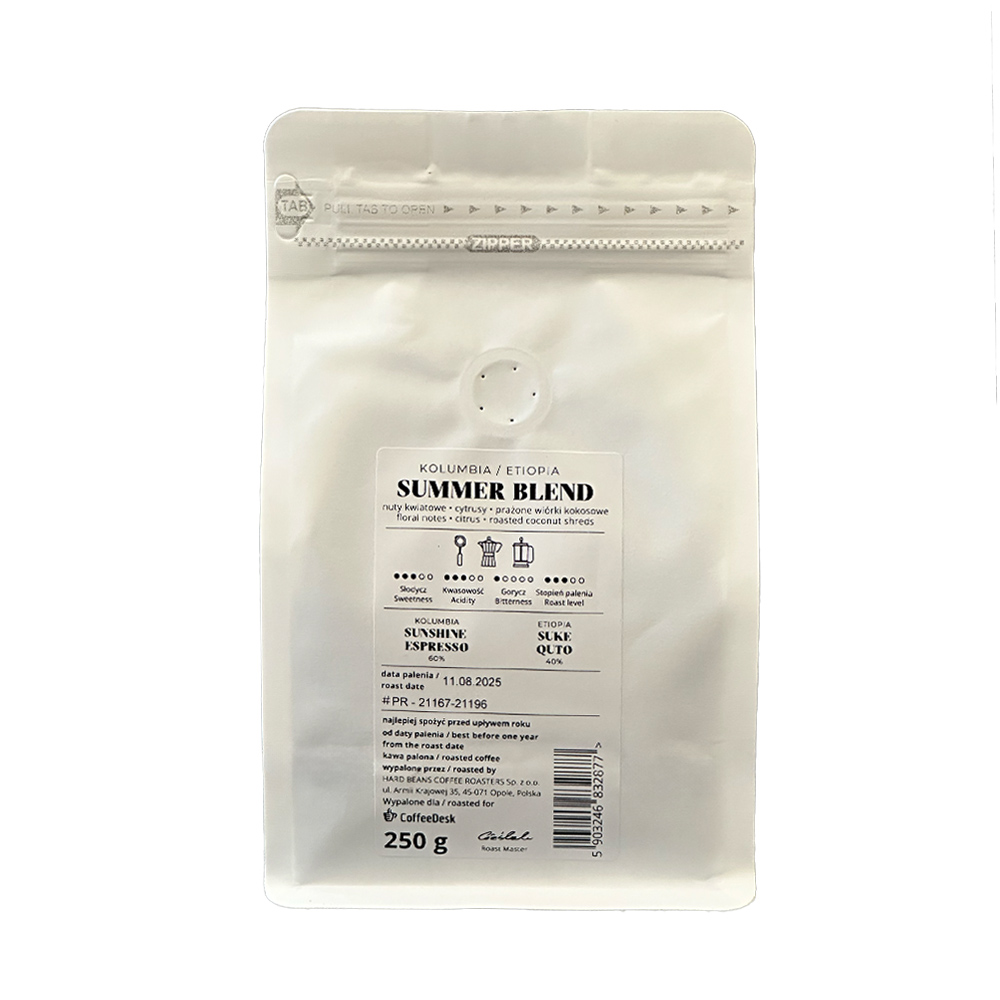 ESPRESSO MIESIĄCA: Hard Beans - kawa ziarnista Summer Blend Espresso 250 g