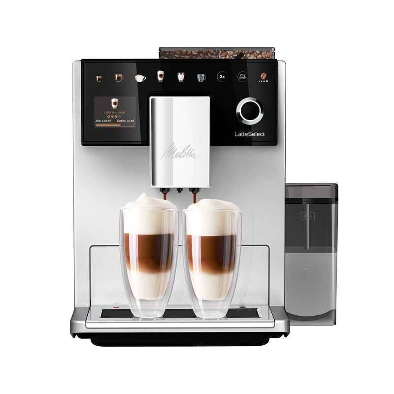 Melitta - LatteSelect Facelift Srebrny / Czarny - Ekspres ciśnieniowy