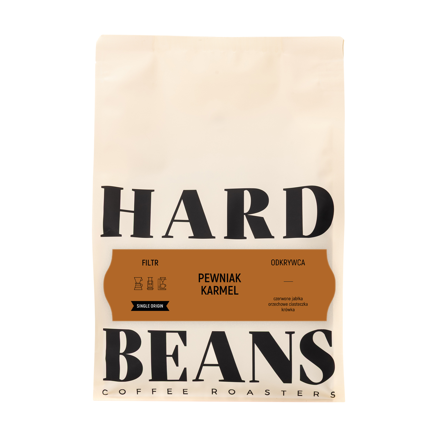 Hard Beans - kawa ziarnista Brazylia Pewniak Karmel Filter 1 kg