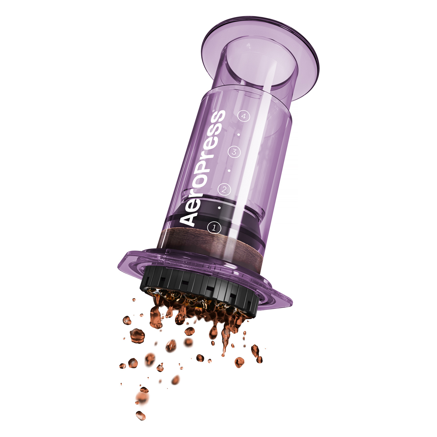 AeroPress Clear Purple - Zaparzacz do kawy fioletowy