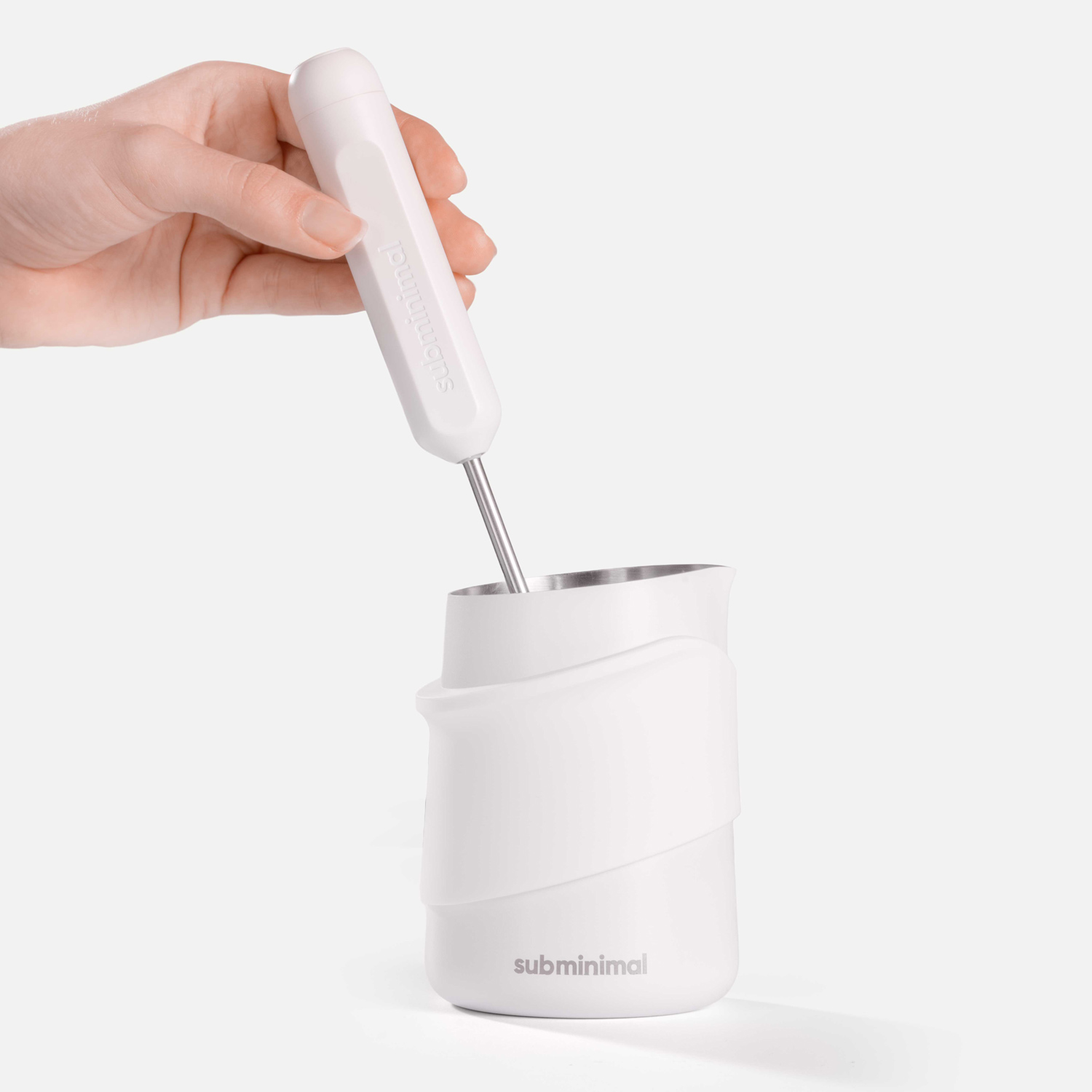 Subminimal - Manual Milk Frother NanoFoamer GO White
