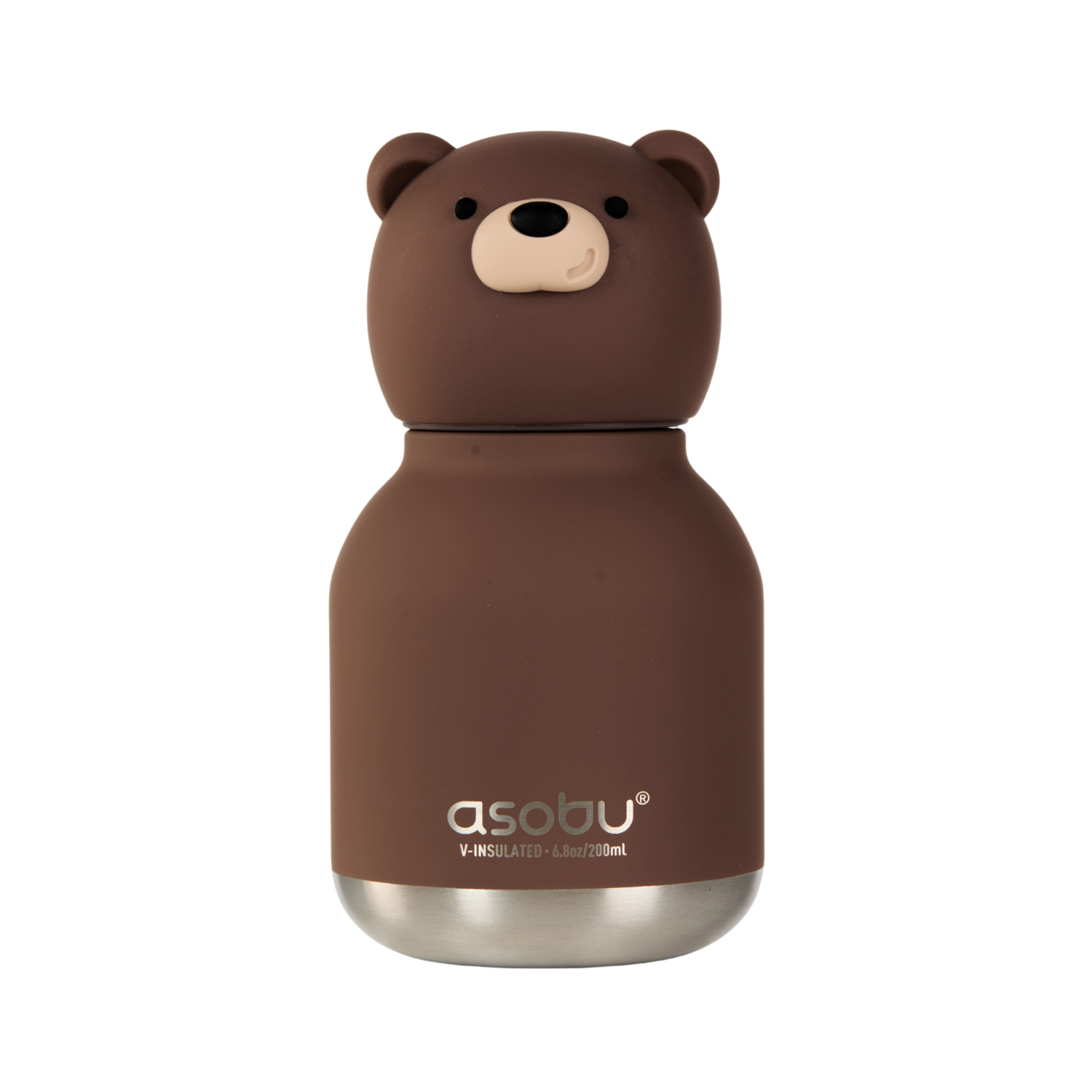 Asobu - Mini Bestie Miś - Butelka termiczna ze słomką 200 ml