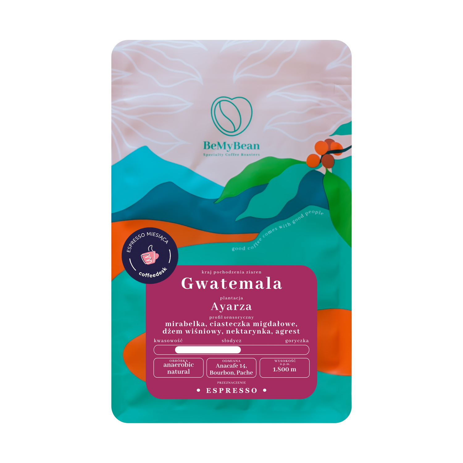 BeMyBean - kawa ziarnista Gwatemala Ayarza Anaerobic Natural Espresso 250 g