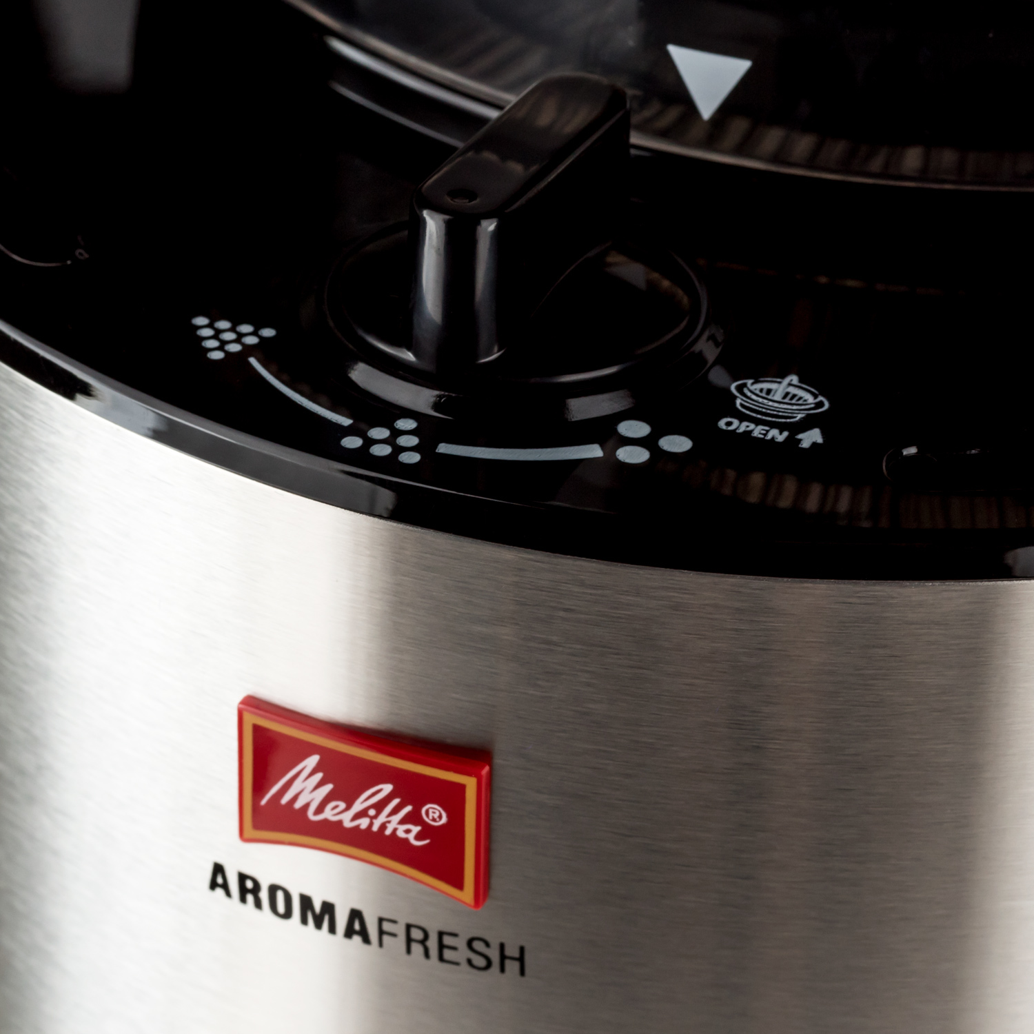 Melitta Aromafresh Black - Filter Coffee Machine with Grinder