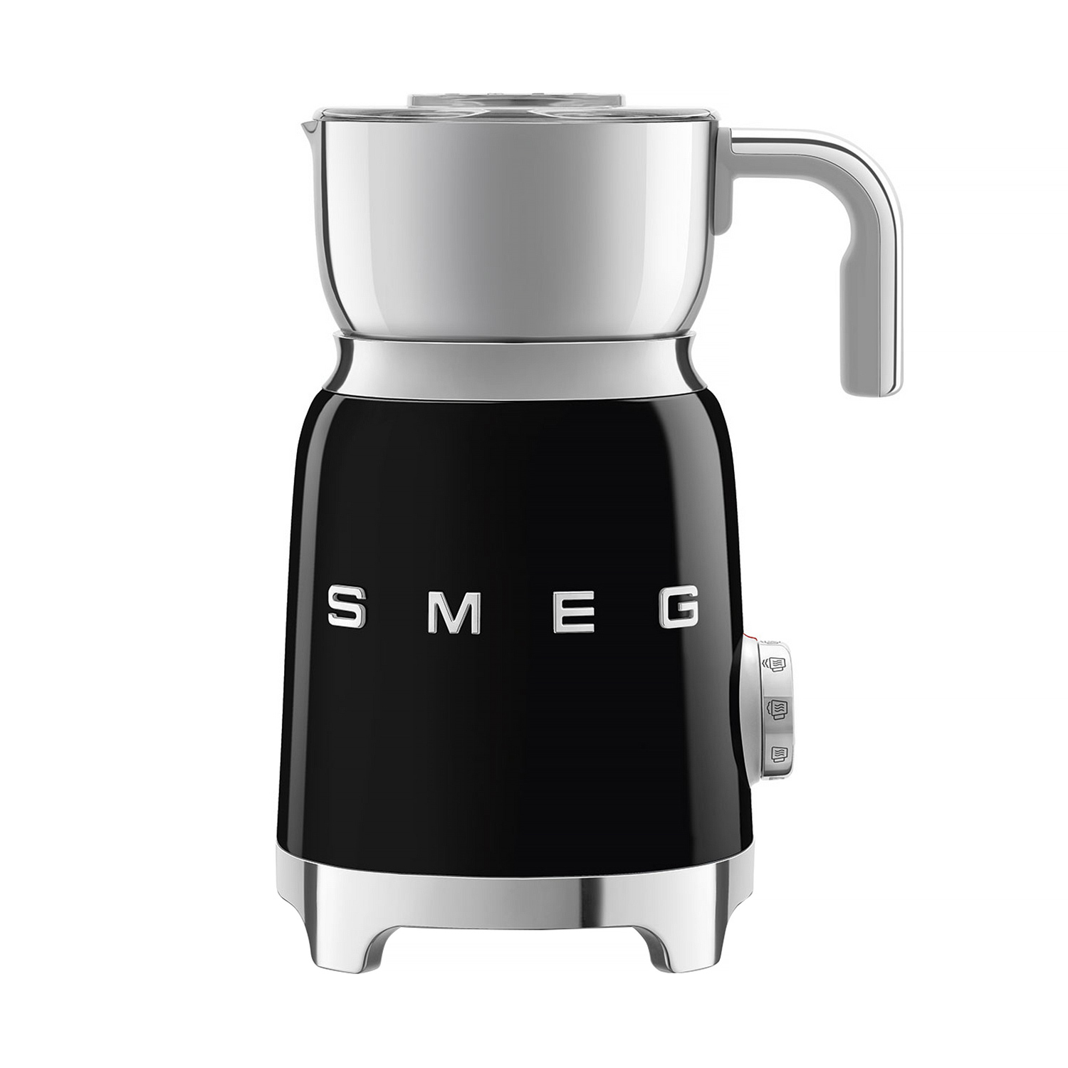 Smeg - MFF01BLEU Czarny - Spieniacz do mleka