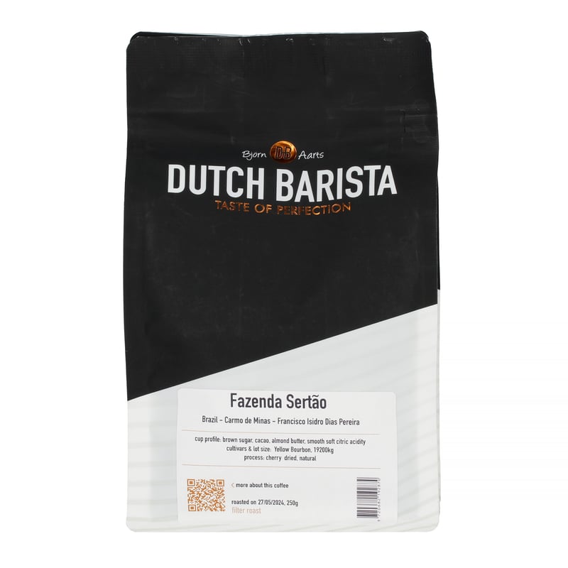 Dutch Barista - Brazil Fazenda Sertao Natural Filter 250g (outlet)