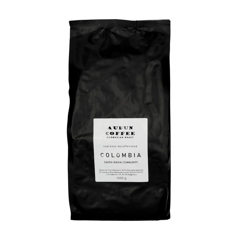 Audun Coffee - Kolumbia Santa Maria Community - Kawa Bezkofeinowa Espresso 1kg (outlet)