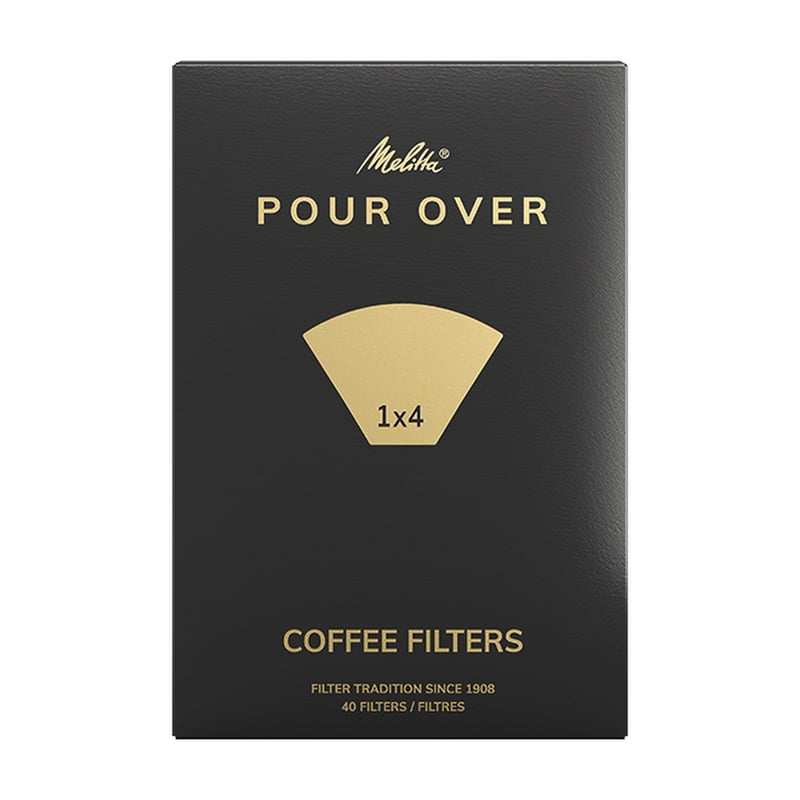 Melitta - Papierowe filtry do kawy 1x4 - Pour Over - 40 sztuk