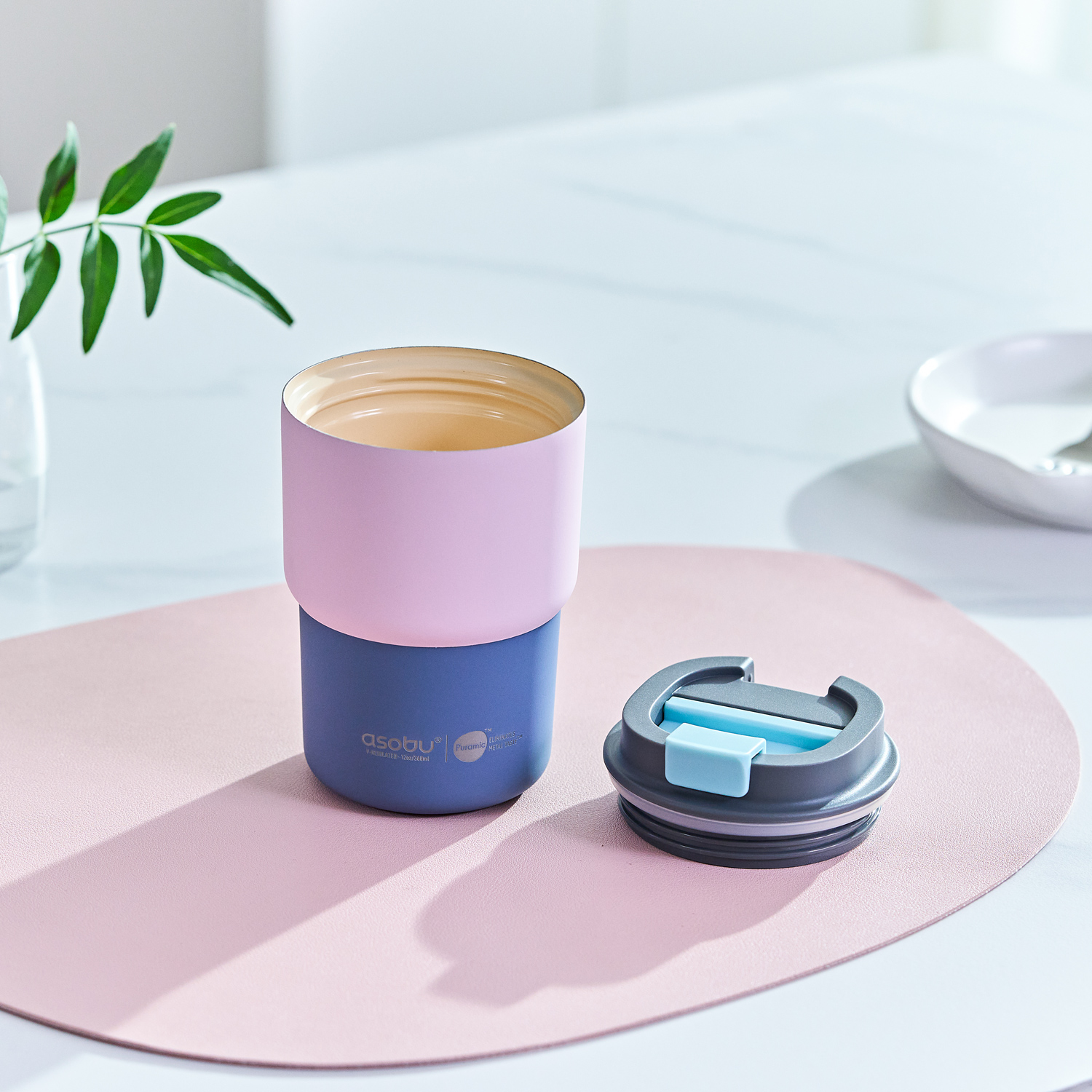 Asobu - Mini Pick Me Up Pastelowy Różowy - Kubek termiczny 360 ml