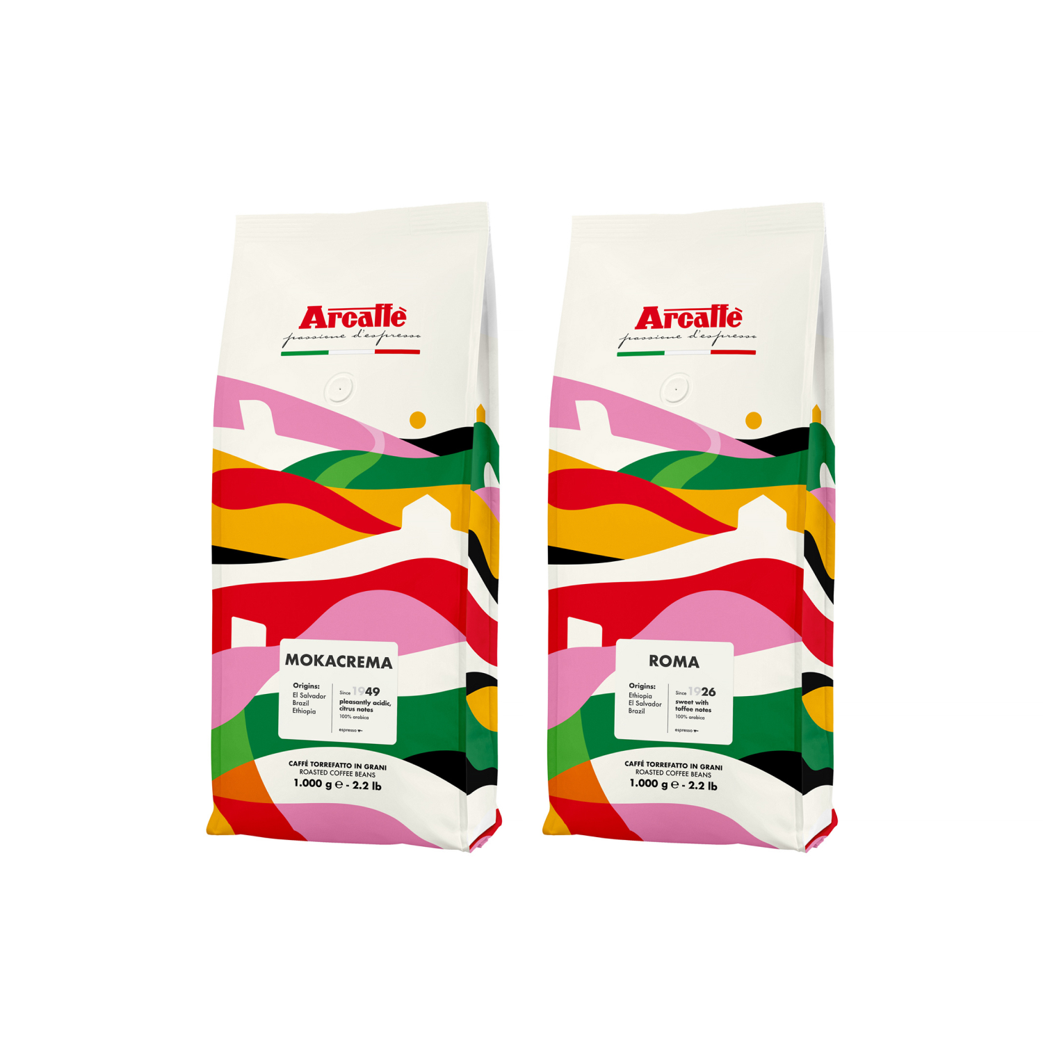 Zestaw kawa Arcaffe - Roma 1kg + Mokacrema 1kg