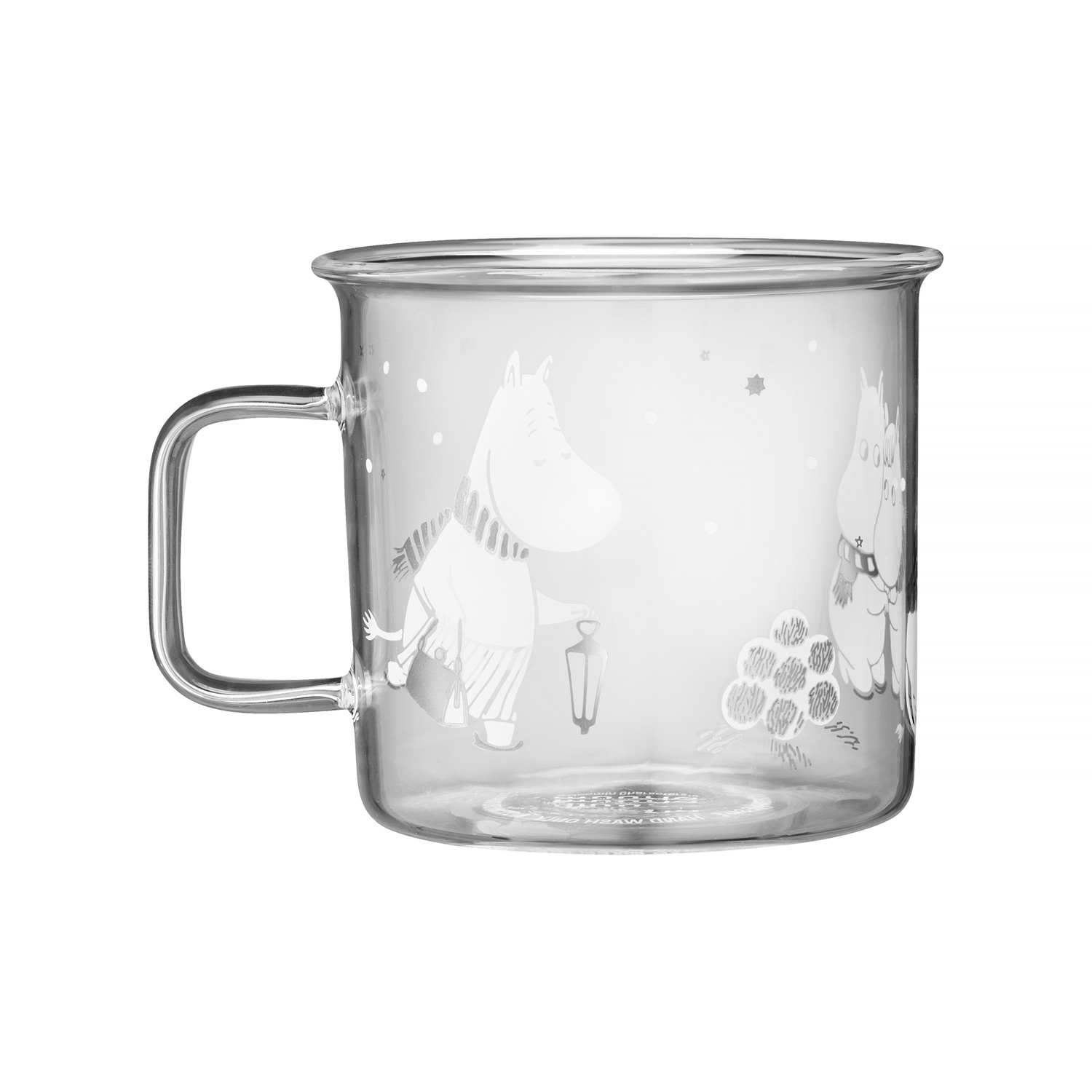 Moomin - Let It Snow Glass Mug 350ml Transparent